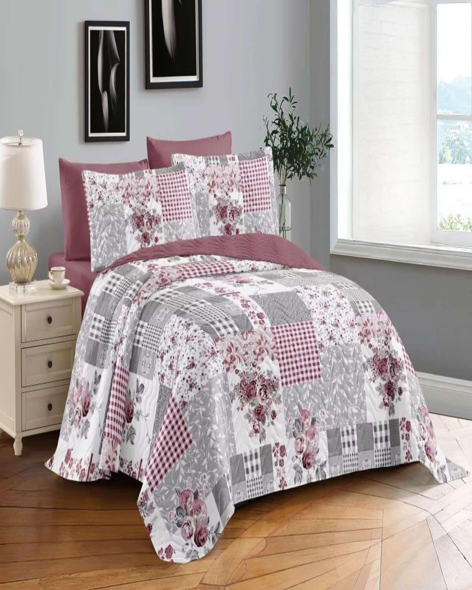 quilt cubrecama verano plaza y media V05-3