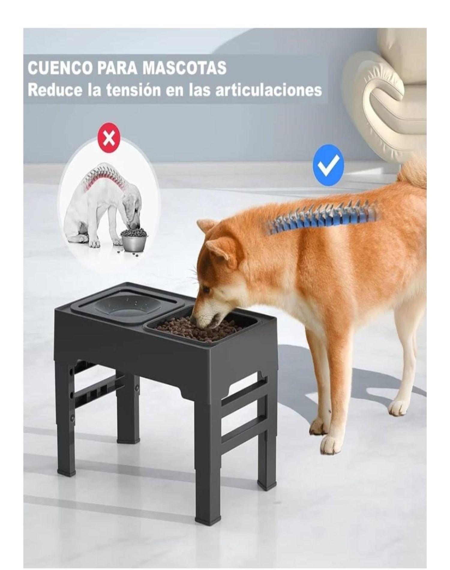Comedero Ajustable Perros Cuenco Bebedero Lento-2