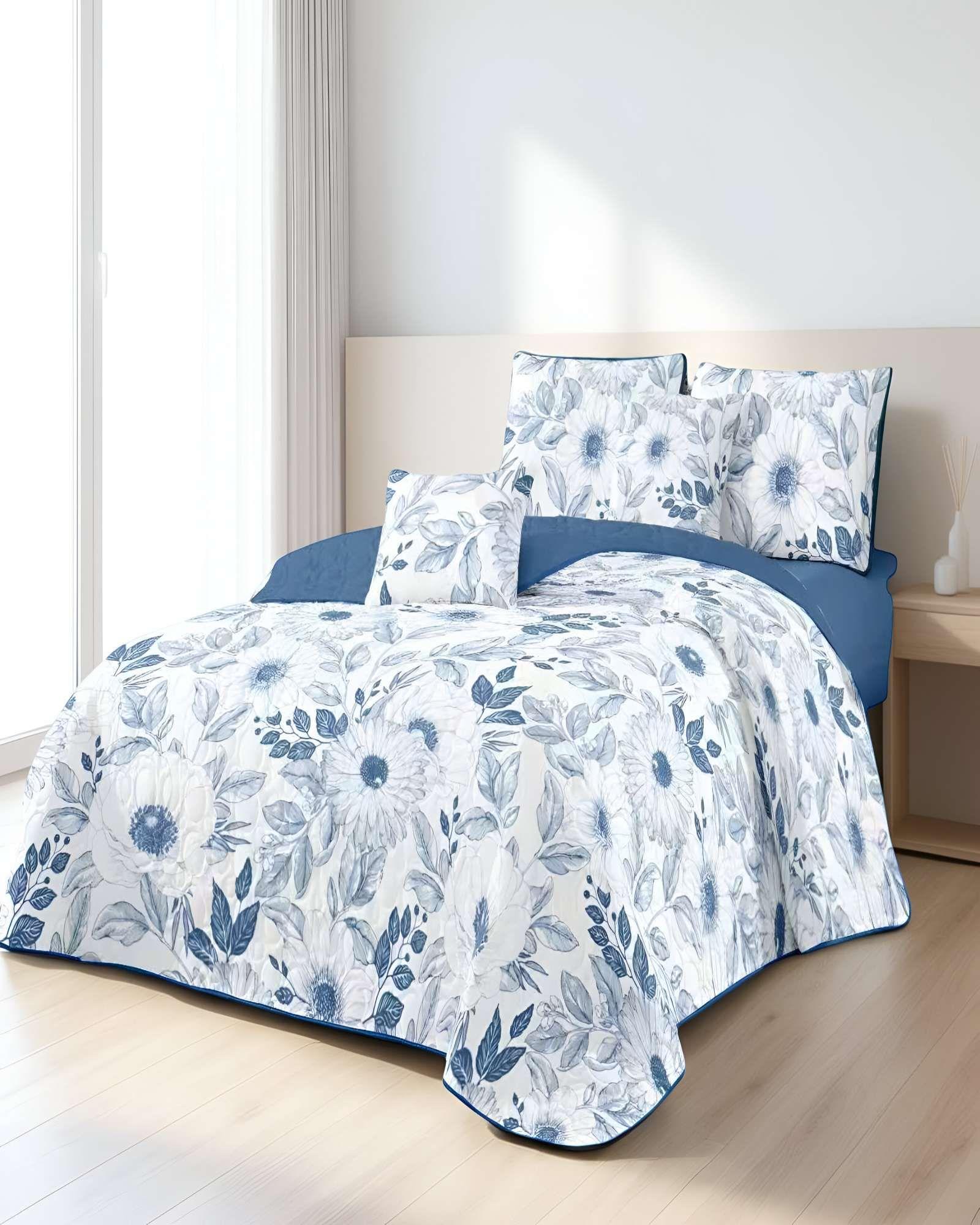 CUBRECAMA QUILT DE VERANO KING CON DISENO 12-2