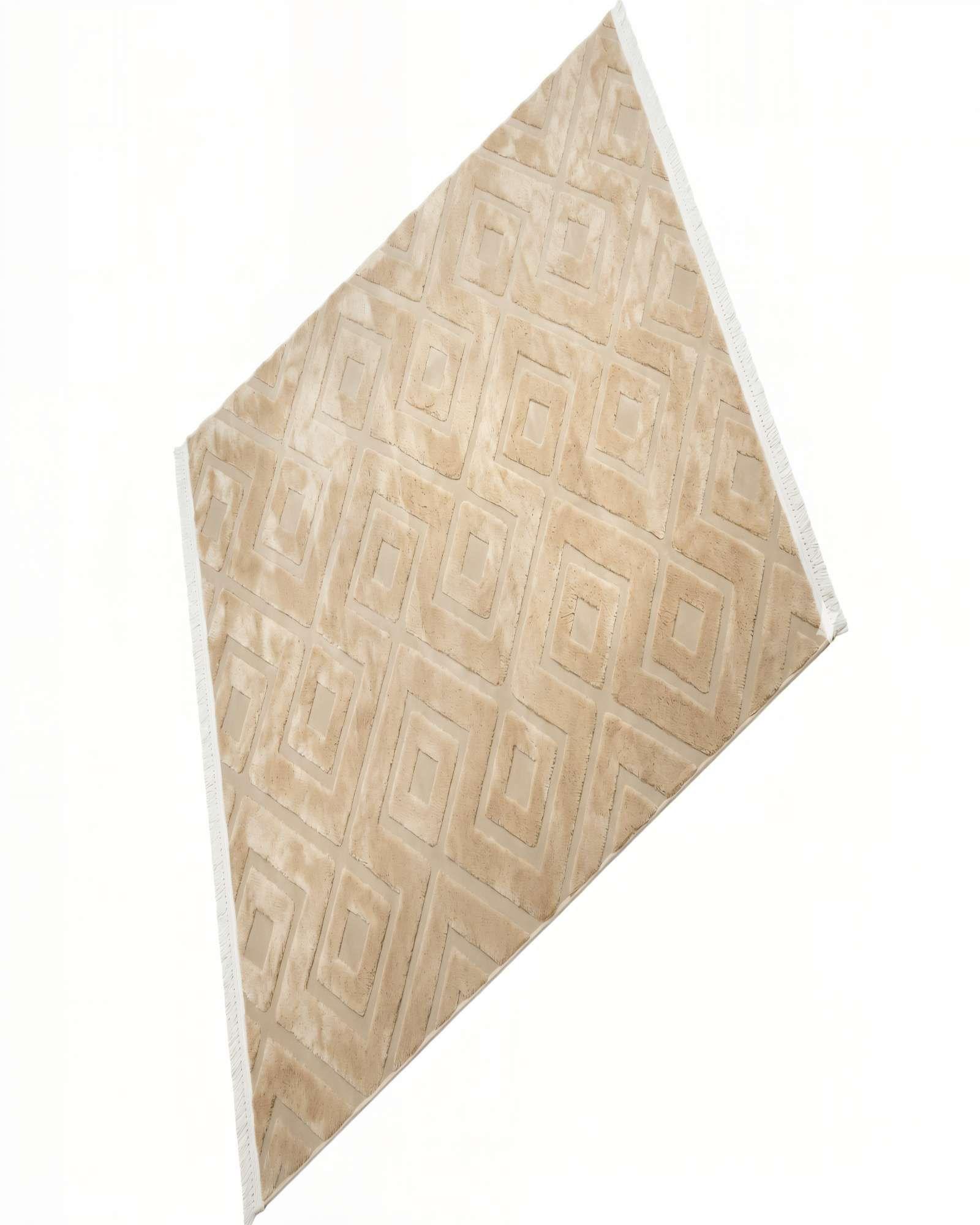 ALFOMBRA JACQUARD 180 X 200 DECORATIVA COLOR BEIGE 3-1