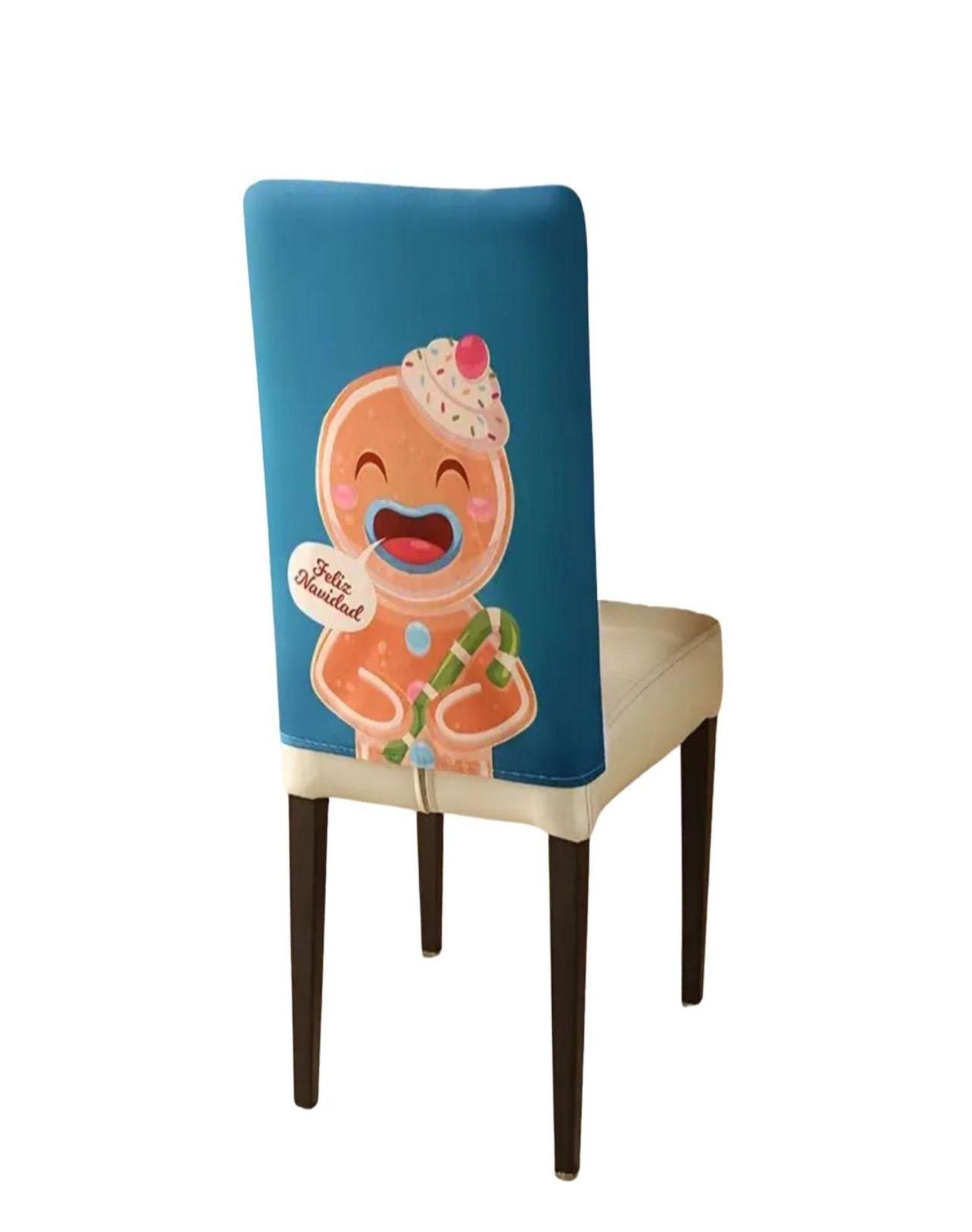 Pack 4 fundas de respaldo de sillas diseño navidad 25n1-4