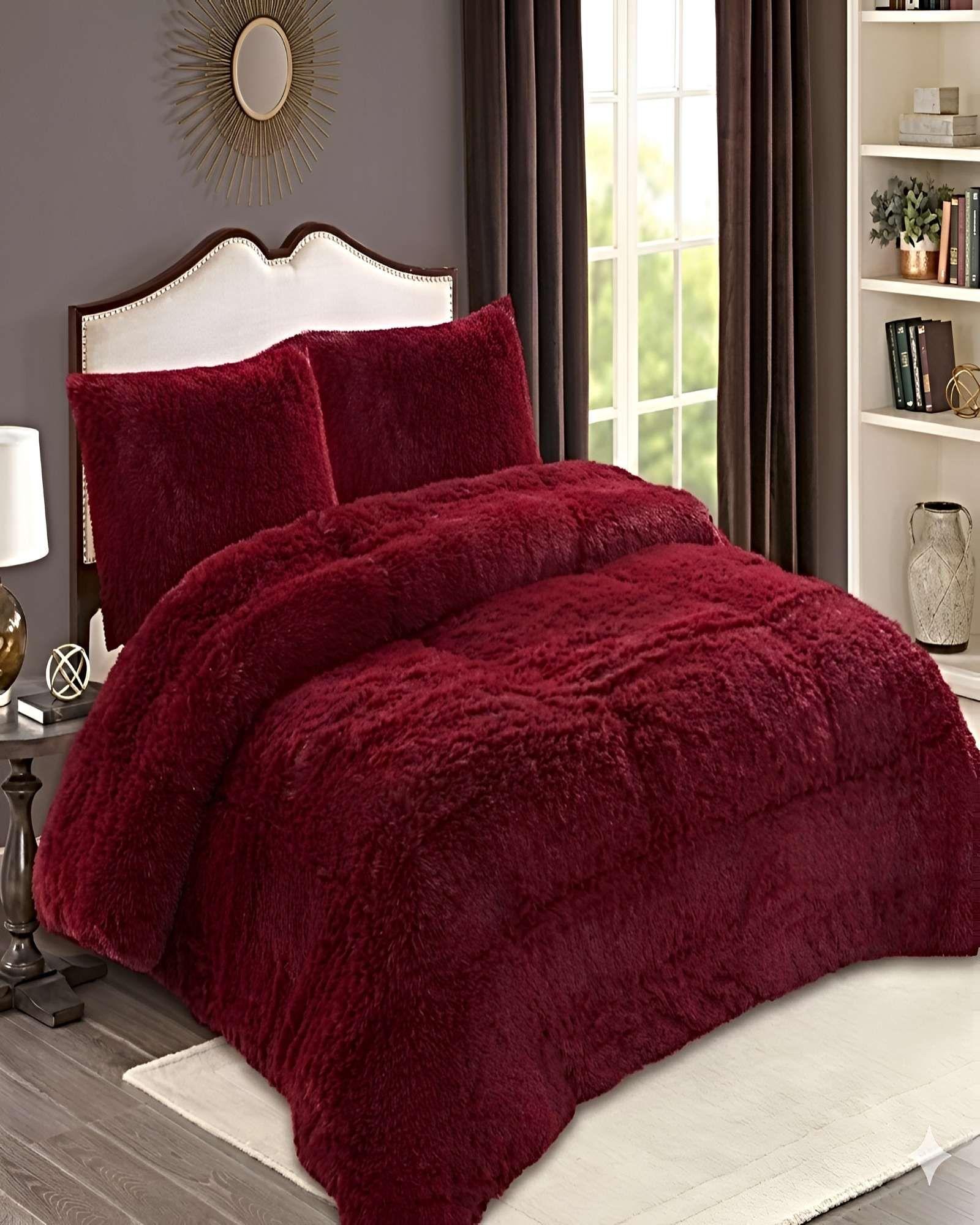 COBERTOR DE INVIERNO PELUDO KING 250X270CM BURDEO-3