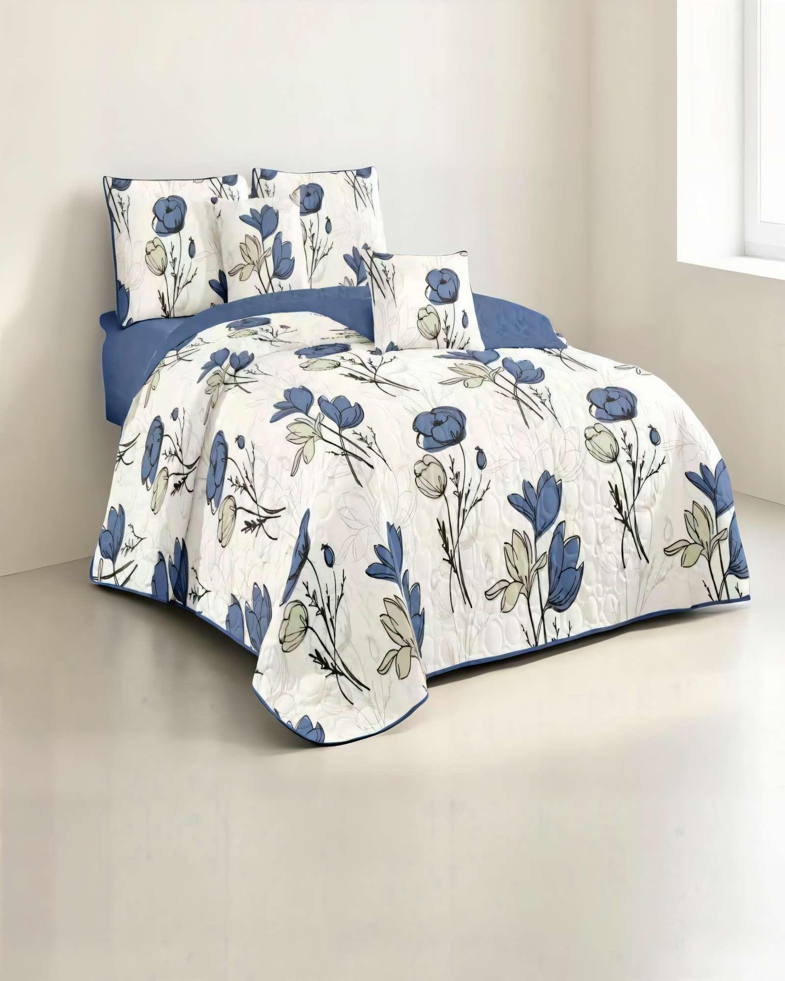 CUBRECAMA QUILT DE VERANO 2 PLAZAS CON DISENO 1-2
