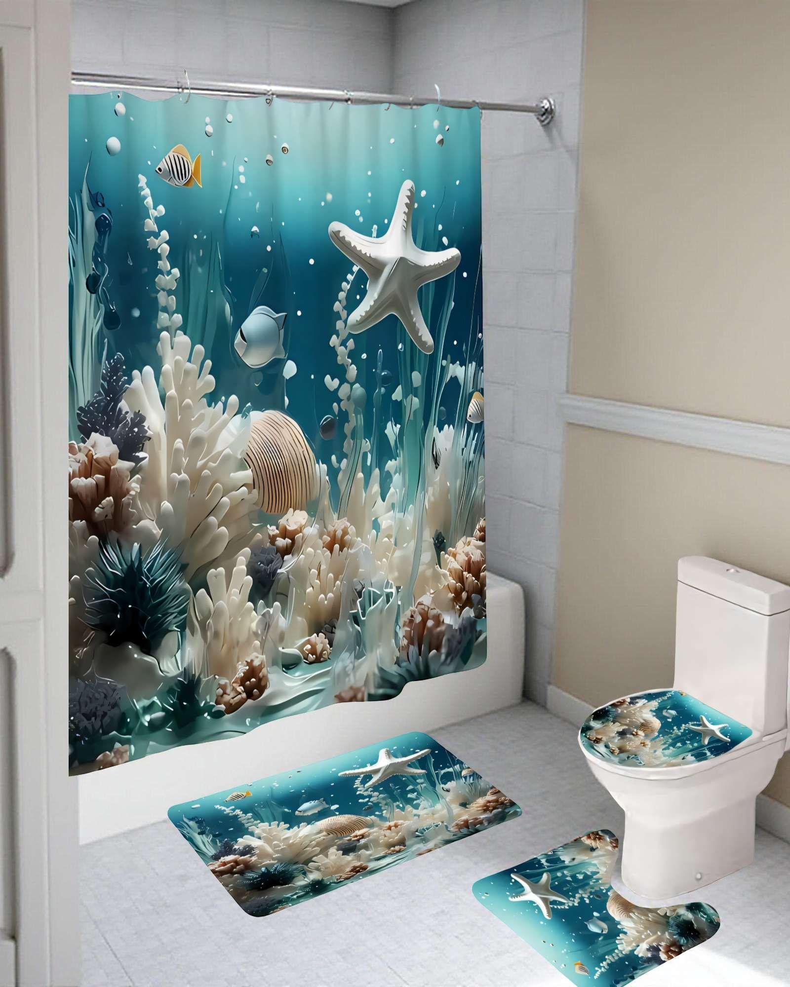 SET DE 4 PIEZAS PARA BAÑO CON ESTAMPADO 18-3