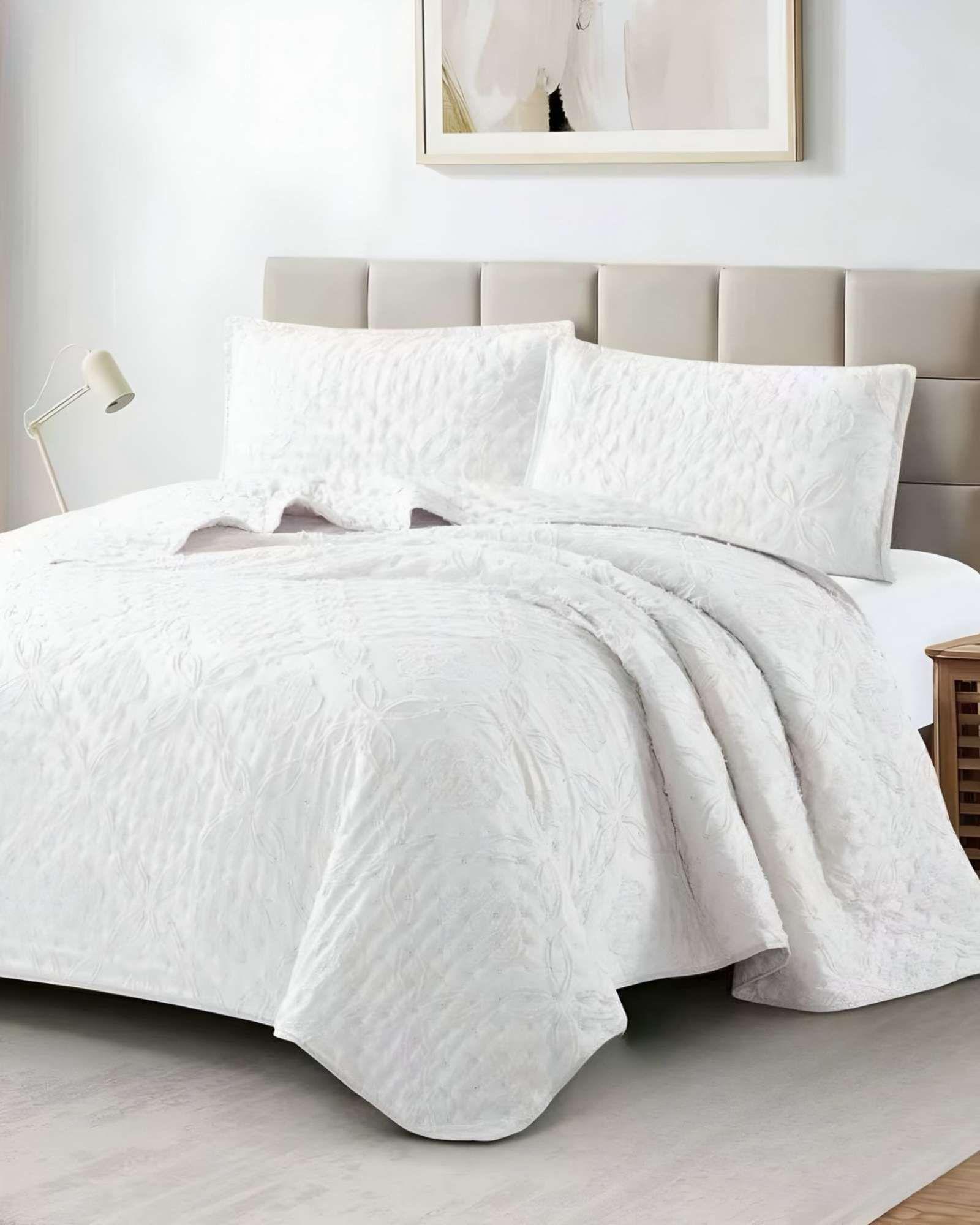 quilt cubrecama TUFTING DE LUJO SUAVE KING 13-3