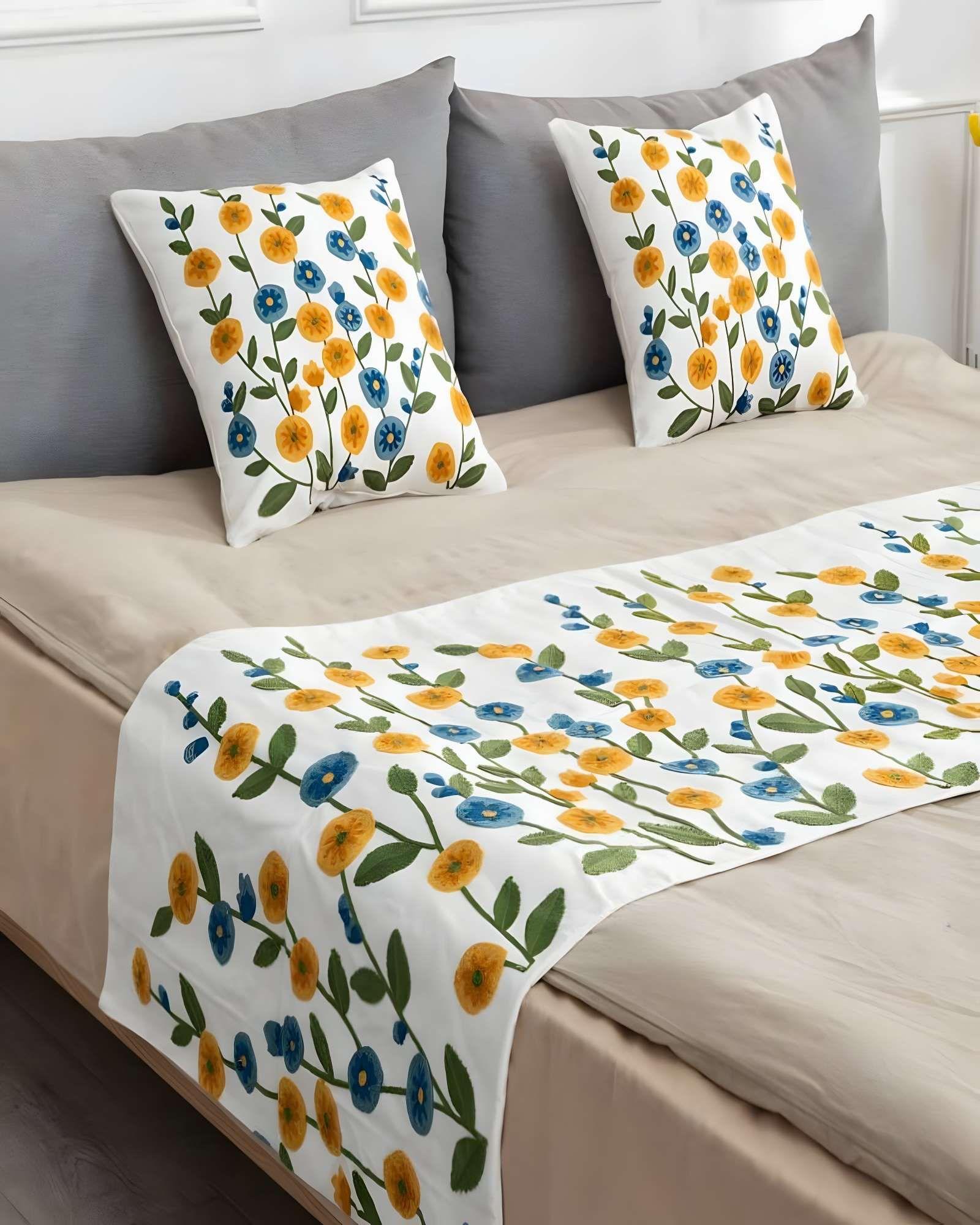 PIECERA BORDADA CON DOS FUNDAS BLANCO 01-2