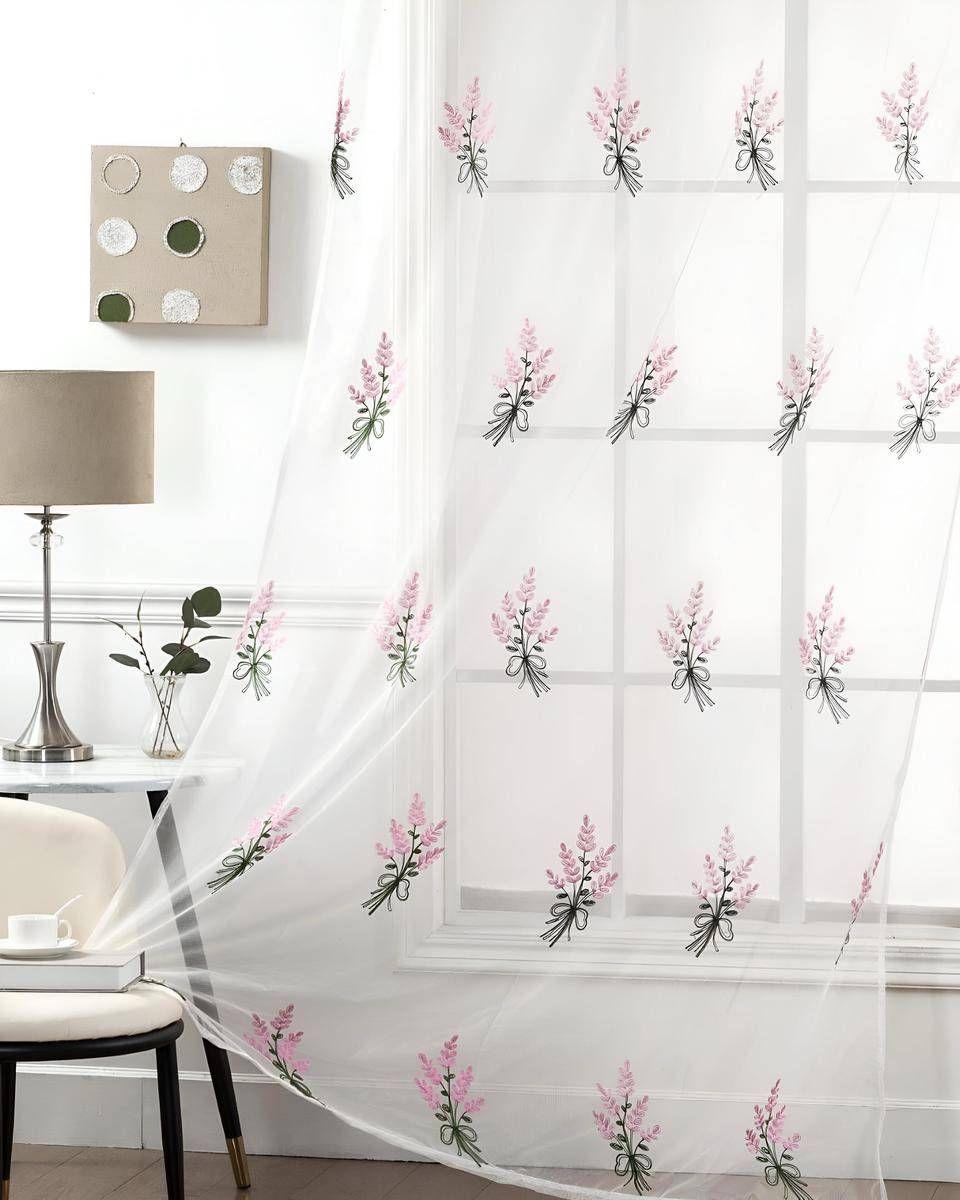 2 panel de Cortina visillo transparente con textura 140x230cm TF12-3