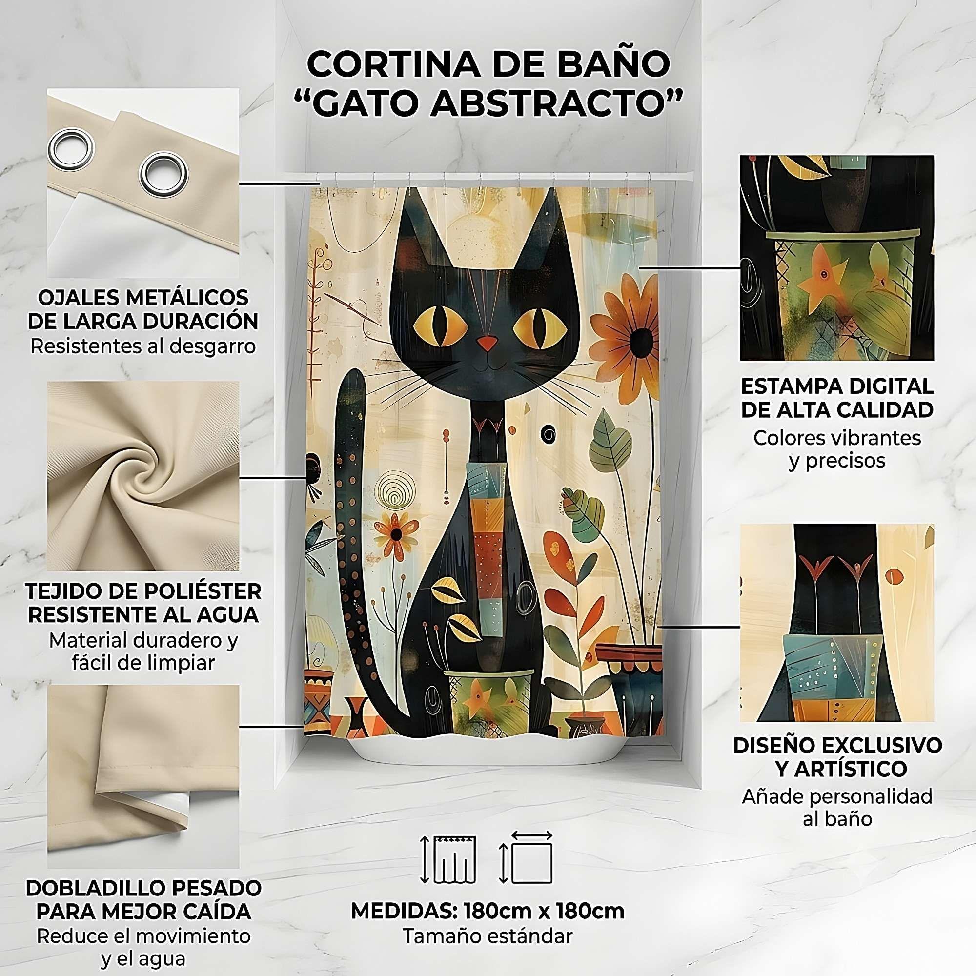 CORTINA DE BAÑO CON FORRO 180X180 CM CB17-3