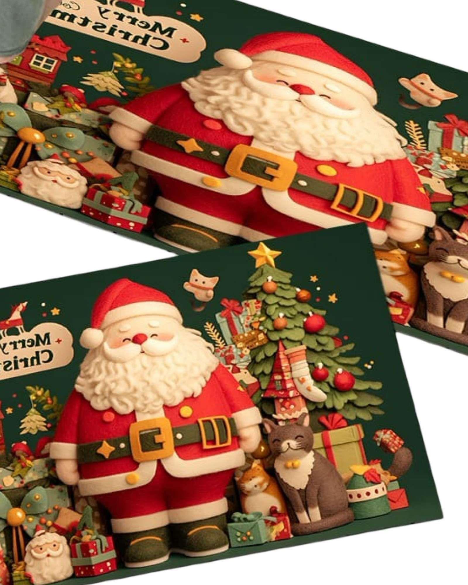 ALFOMBRA PARA COCINA CON DISEÑO NAVIDEÑO T08-0