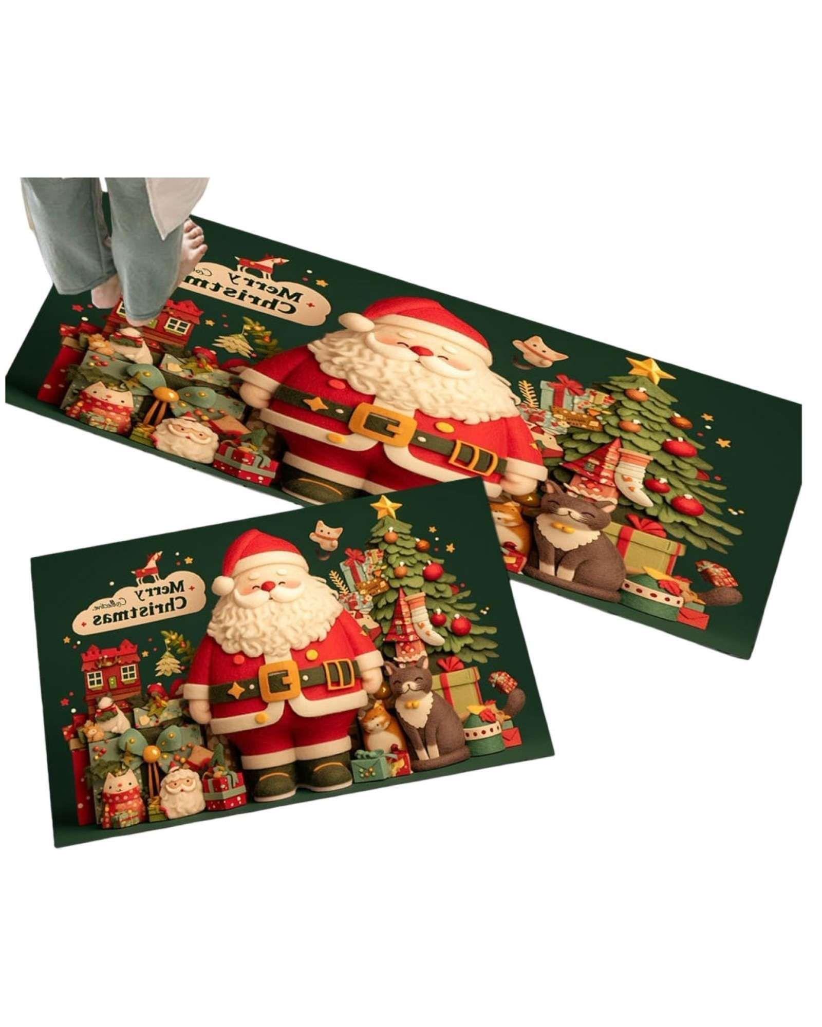 ALFOMBRA PARA COCINA CON DISEÑO NAVIDEÑO T08-2