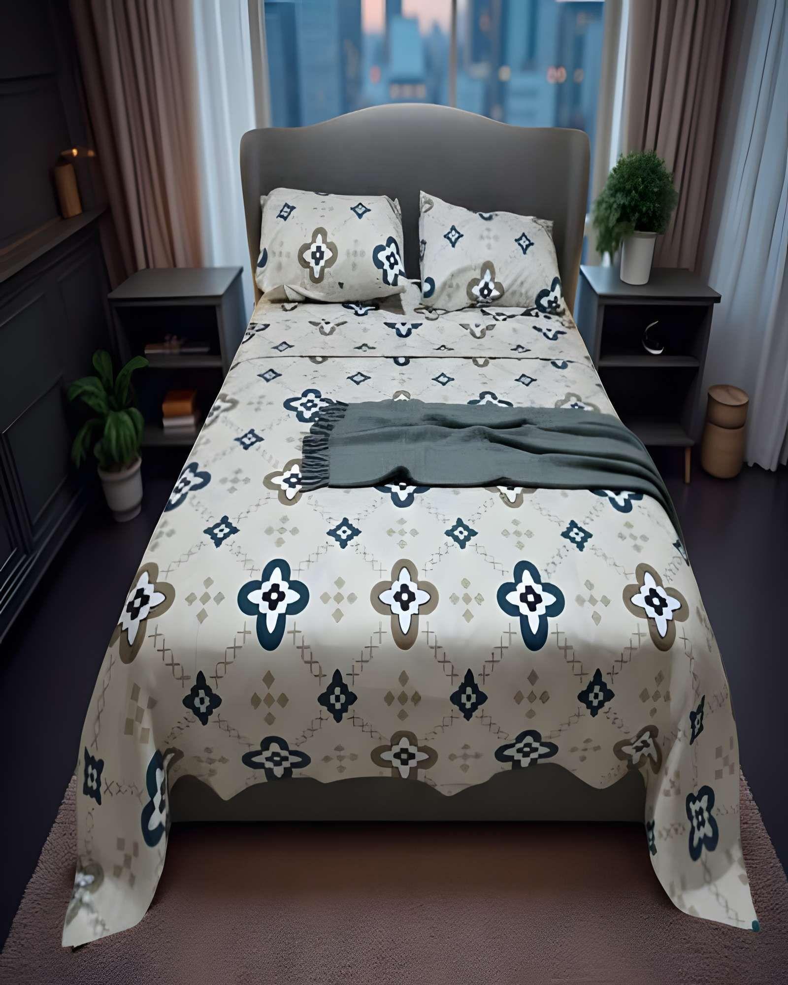 JUEGO DE SABANAS 100% EXTRASUAVE KING BEIGE-3