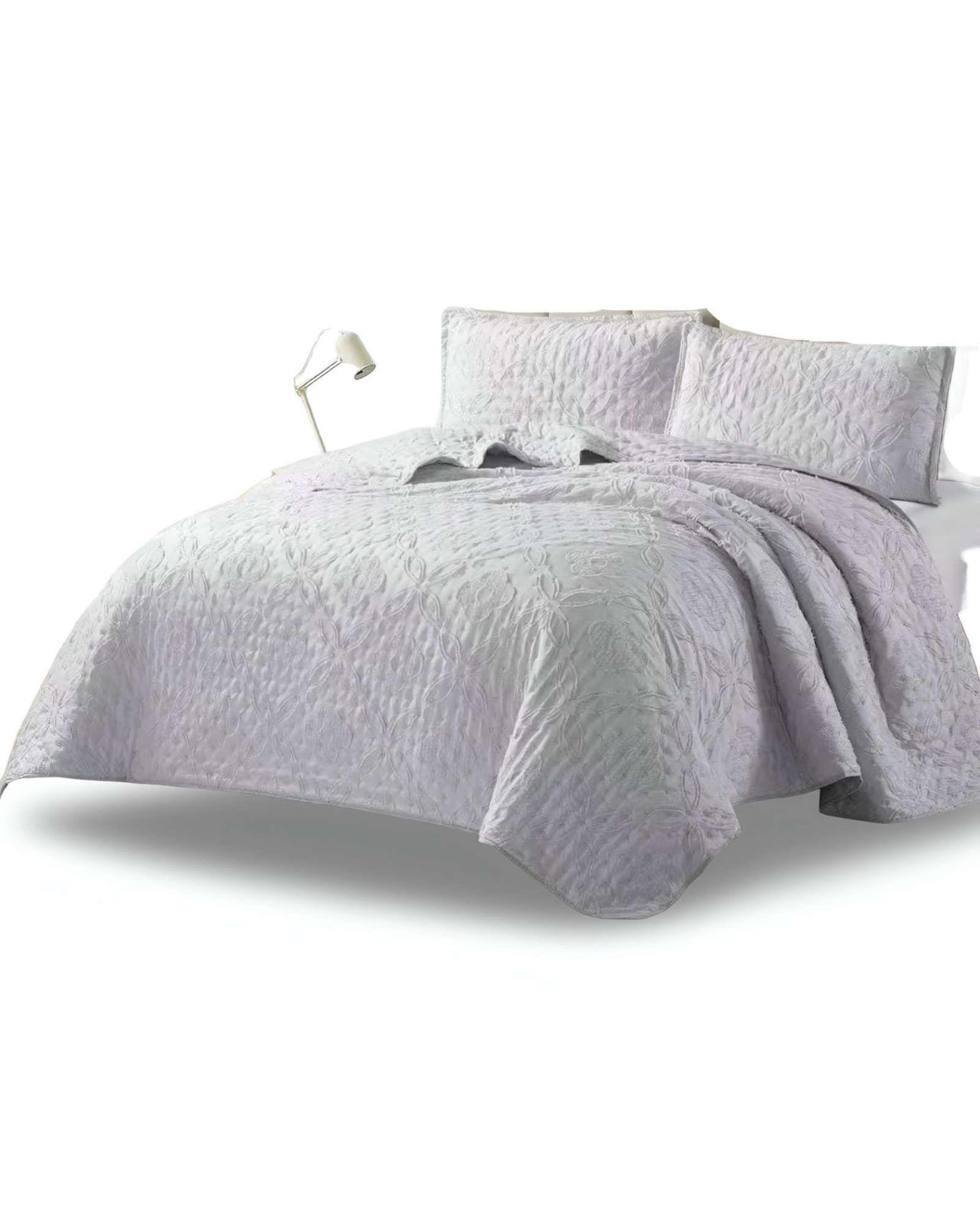 quilt cubrecama TUFTING DE LUJO SUAVE KING 08-1