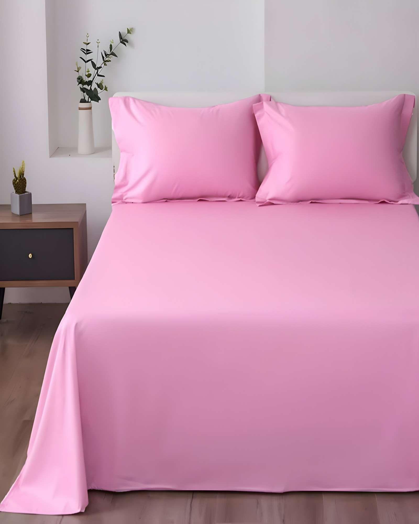 SABANA PLAZA Y MEDIA 200 HILOS ROSADA-2