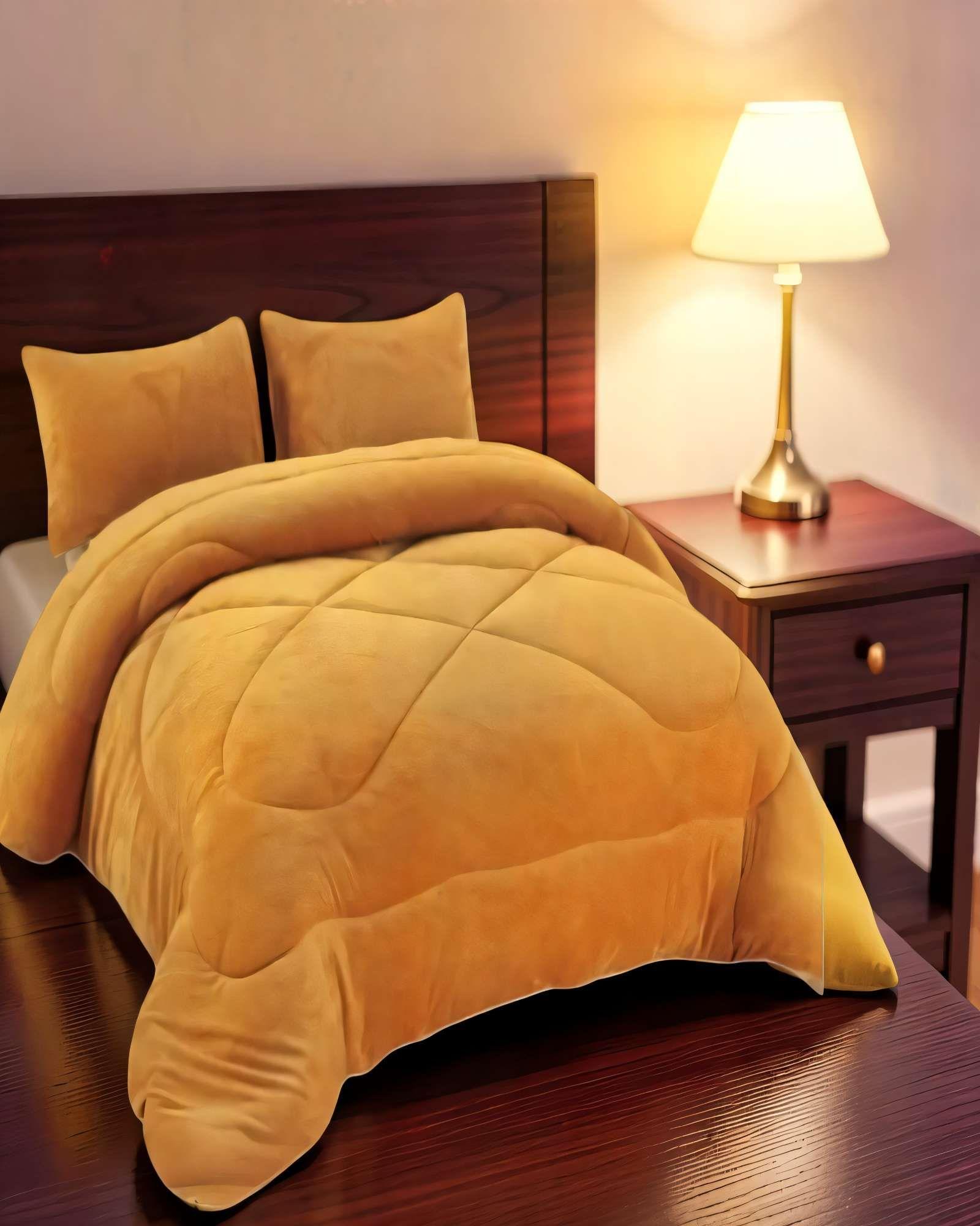 PLUMON CHIPORRO DE INVIERNO PREMIUM 2 PLAZA  COLOR MOSTAZA-2