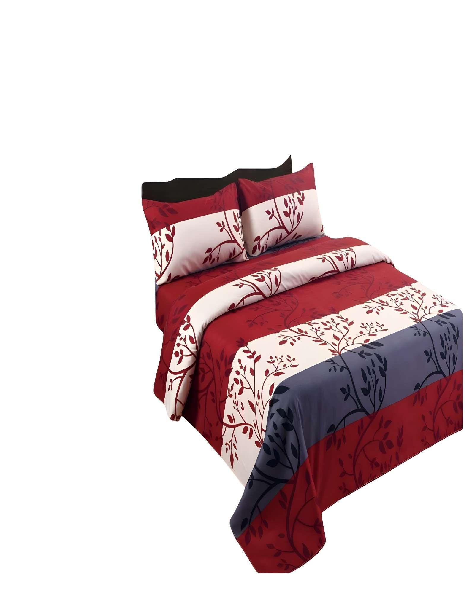 JUEGO DE SABANAS 100% EXTRASUAVE PLAZA Y MEDIA ROJO-1