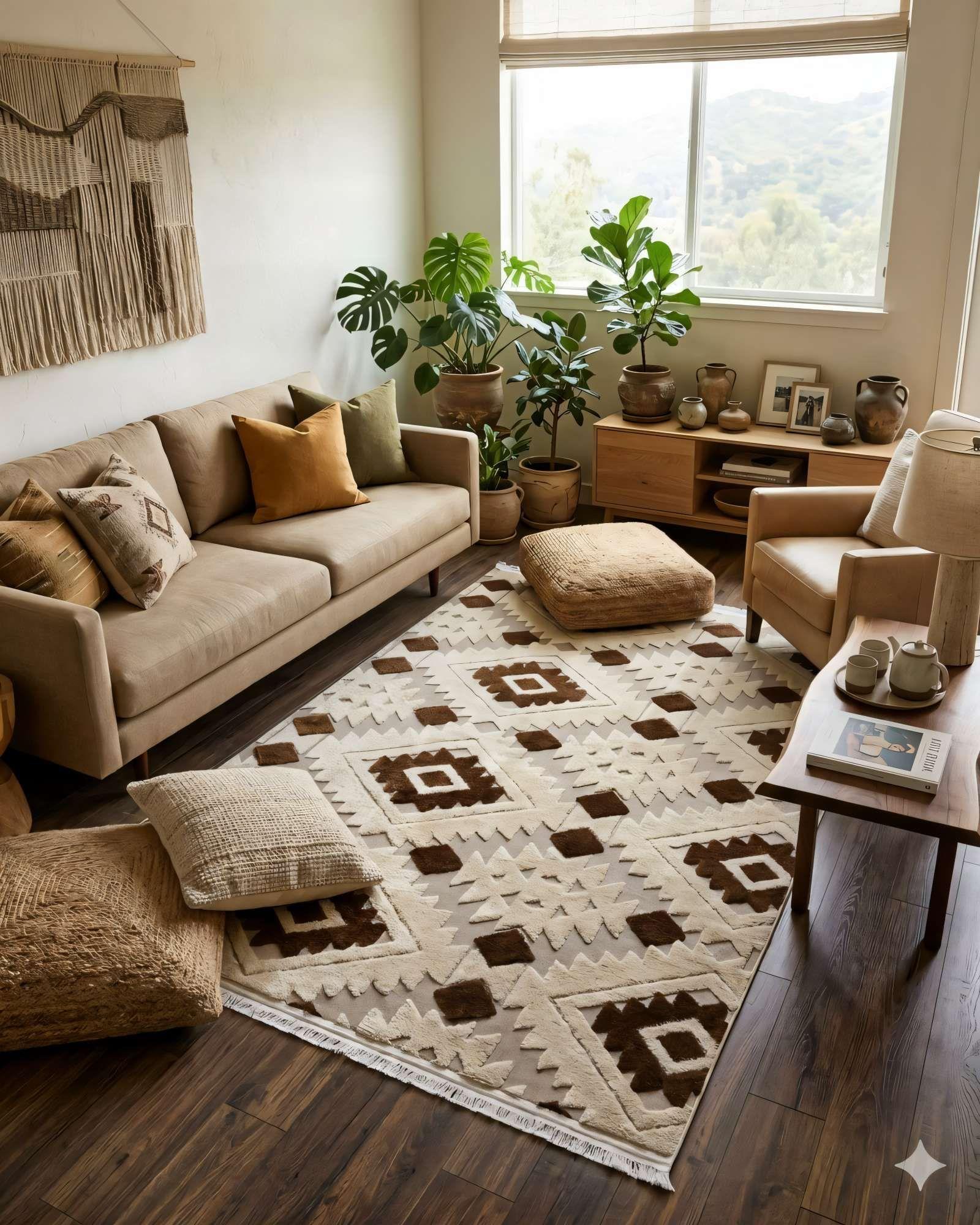 ALFOMBRA JACQUARD 180 X 200  DECORATIVA BICOLOR 2-2