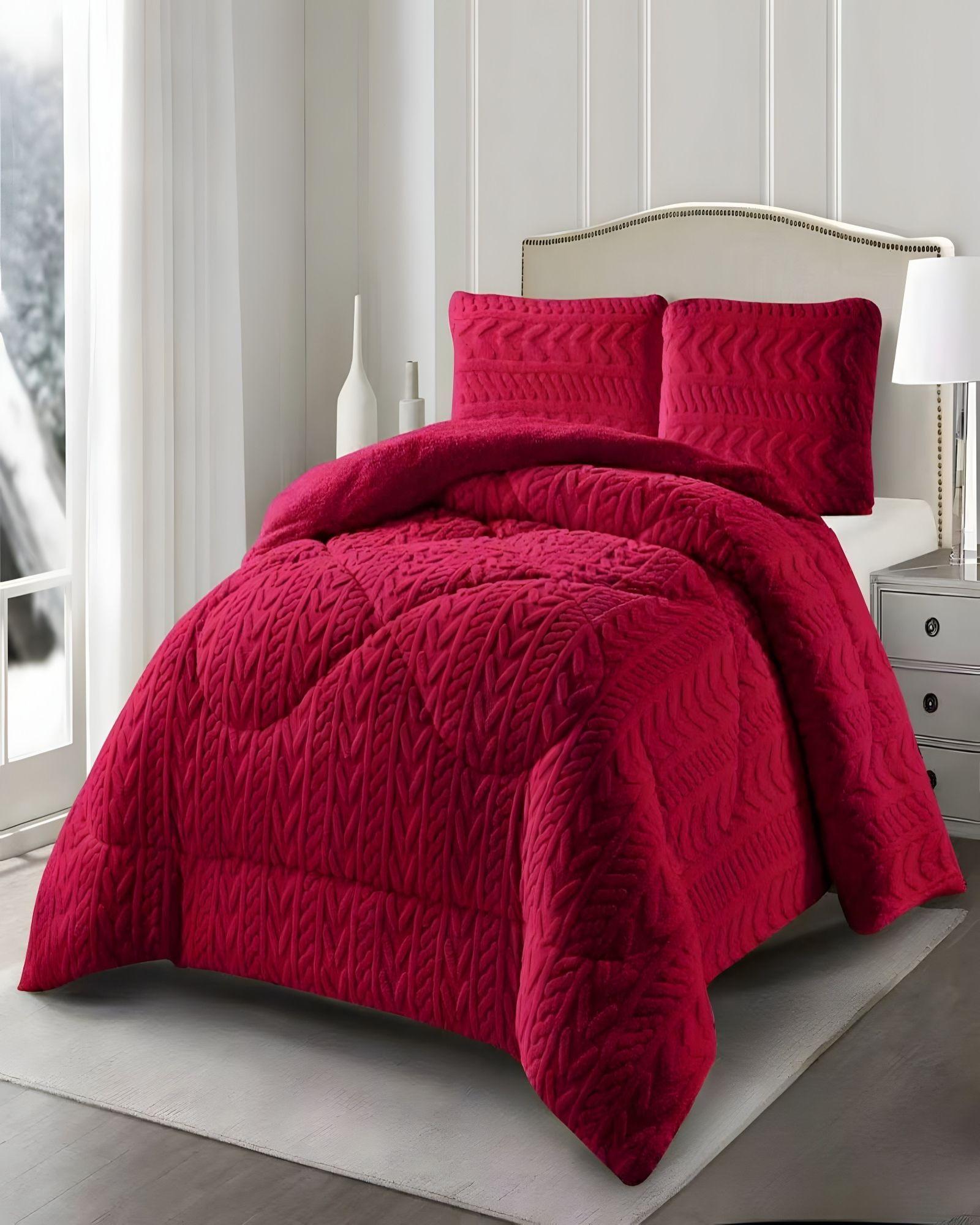 COBERTOR DE INVERNO TEXTURIZADO RM PLAZA Y MEDIA BURDEO-2