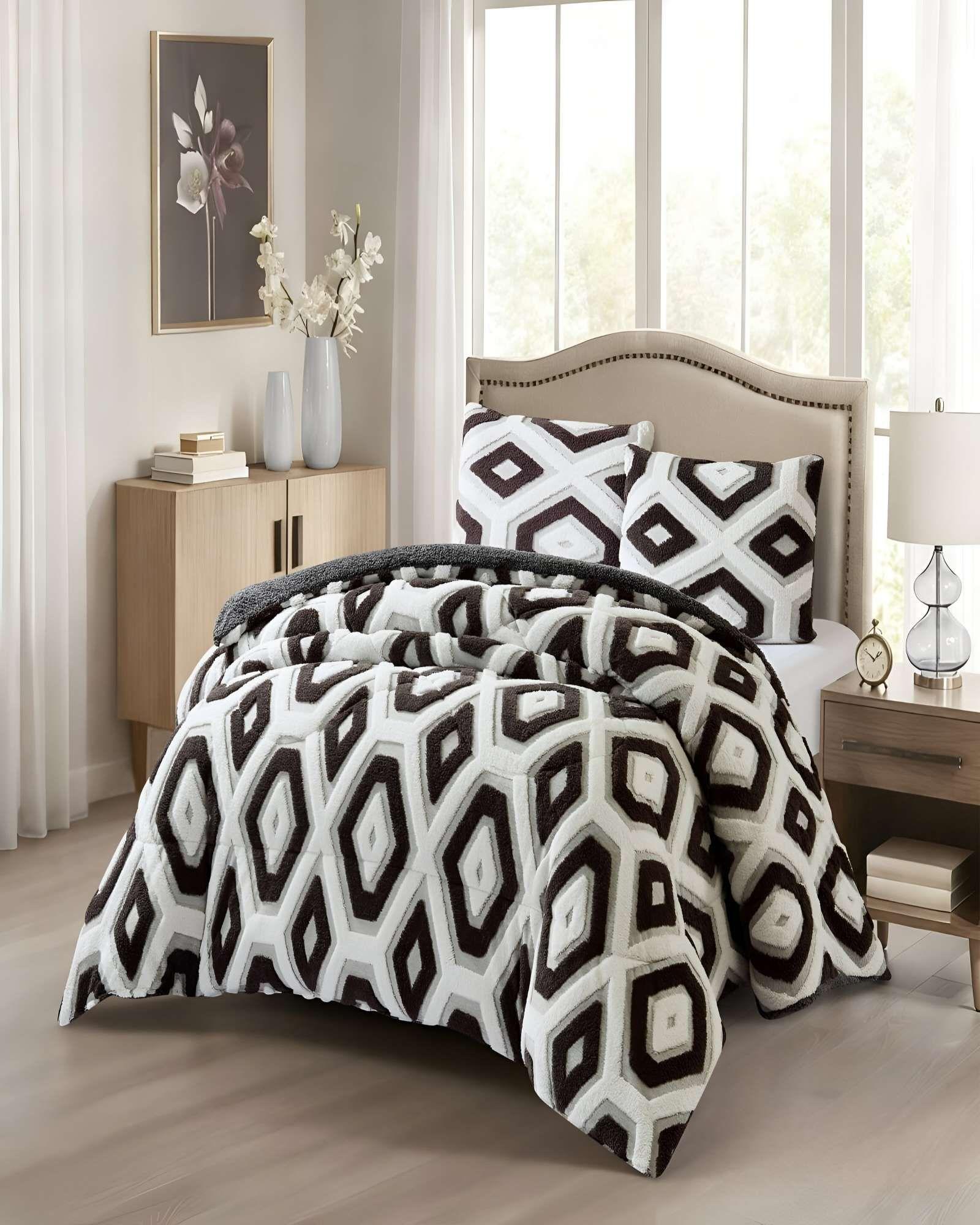 COBERTOR DE JACQUERD CUTTING CON CHIPORRO KING 250X270CM BLANCO B14-2