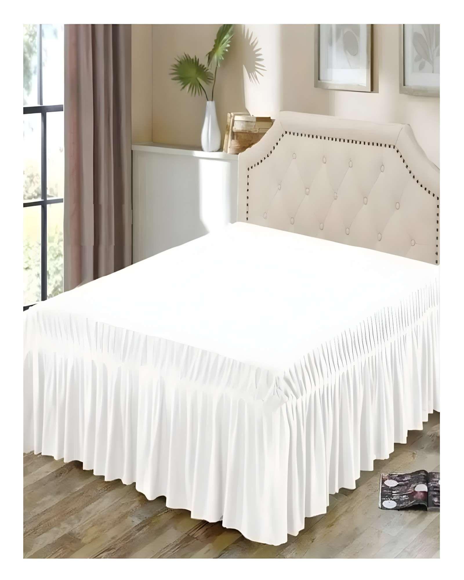 FALDON DE CAMA SIN FUNDA PLAZA Y MEDIA BLANCO-2