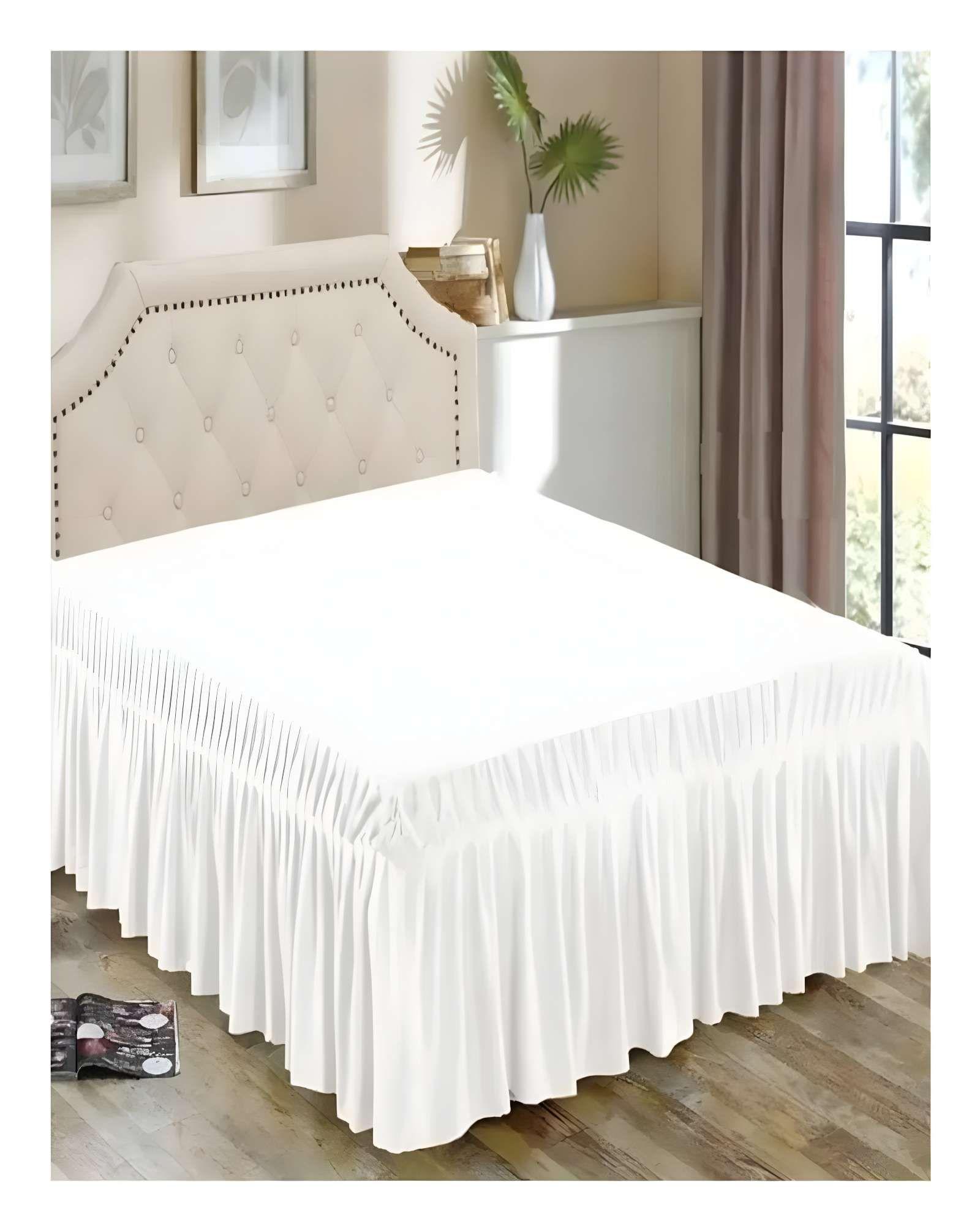 FALDON DE CAMA SIN FUNDA PLAZA Y MEDIA BLANCO-3