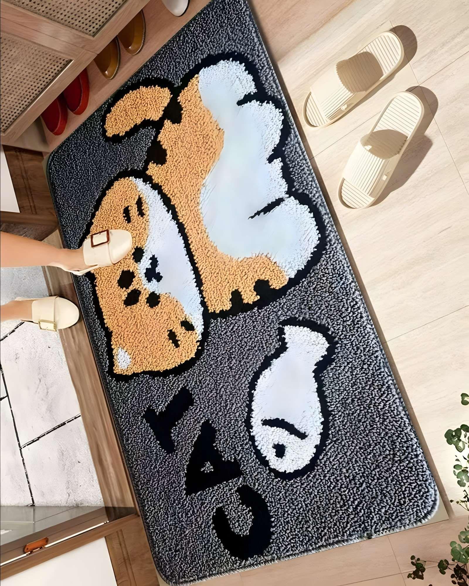 ALFOMBRA DECORATIVA DE GATO GRIS-3