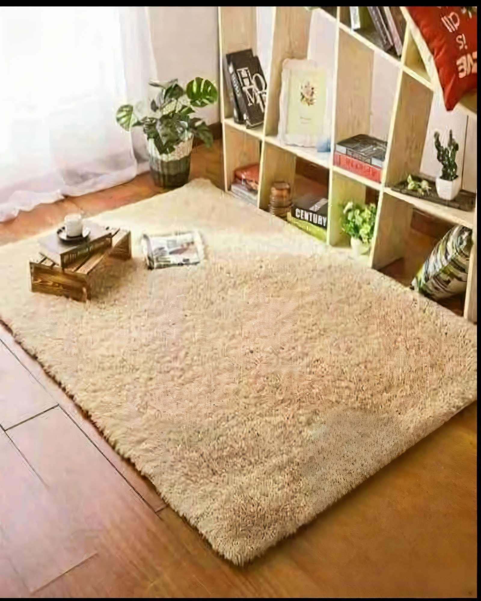 ALFOMBRA PELUDA 200X300 PREMIUM COLOR BEIGE 2-2