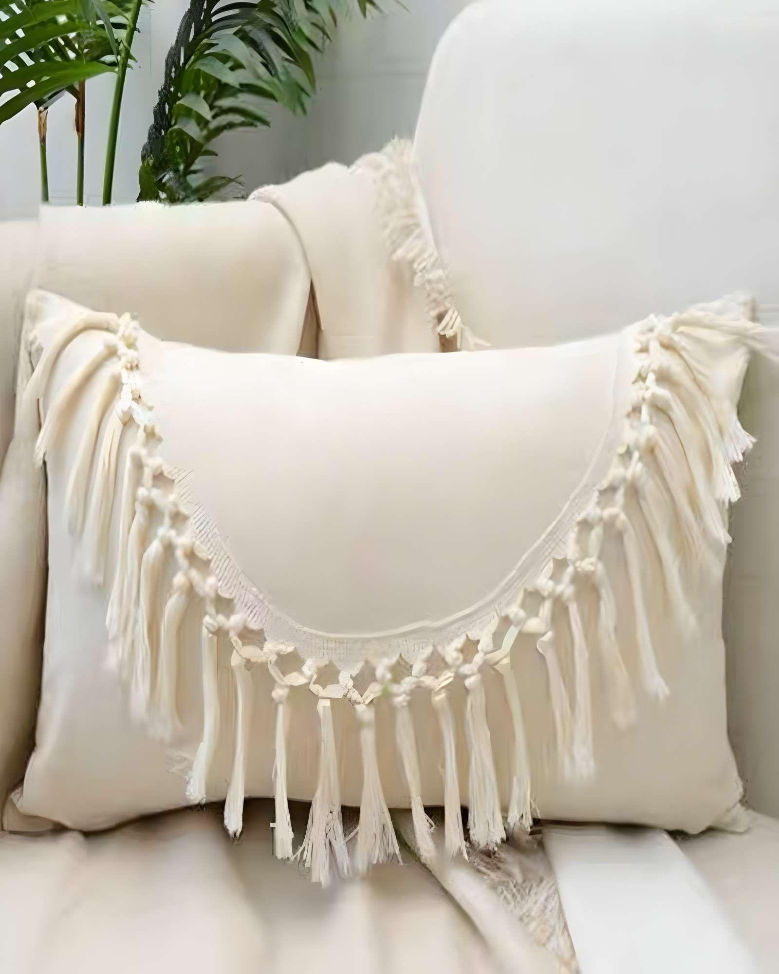 SET DE 2 FUNDAS DE COJIN FLECO LINO 30X50 BEIGE 01-3