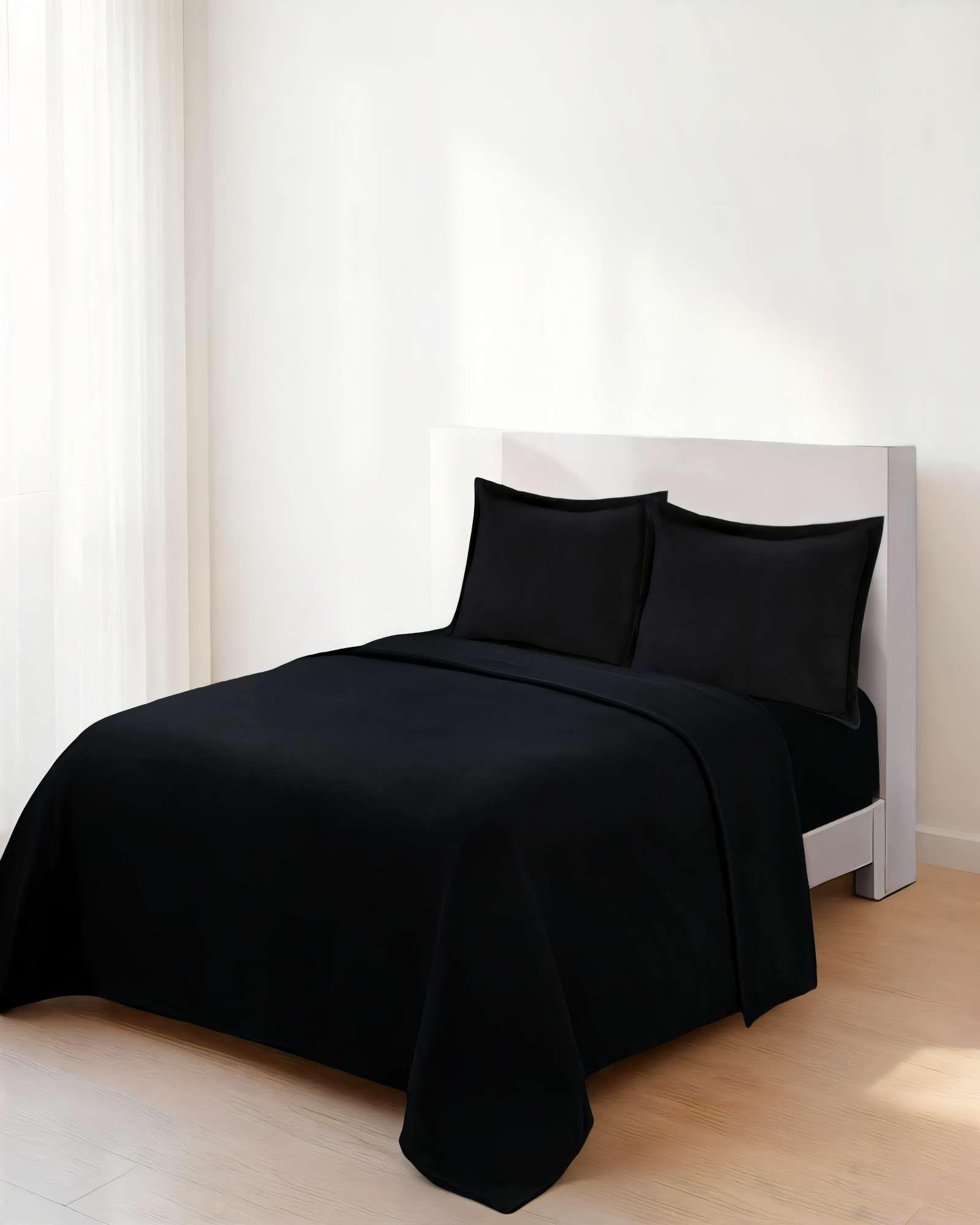 SABANA POLAR PREMIUM PLAZA Y MEDIA  COLOR NEGRO-3