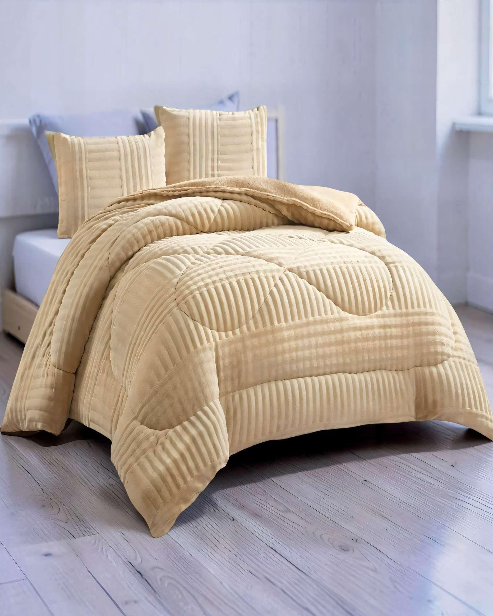 COBERTOR DE PELUDOS LECHE PLAZA Y MEDIA COLOR CAFE -3