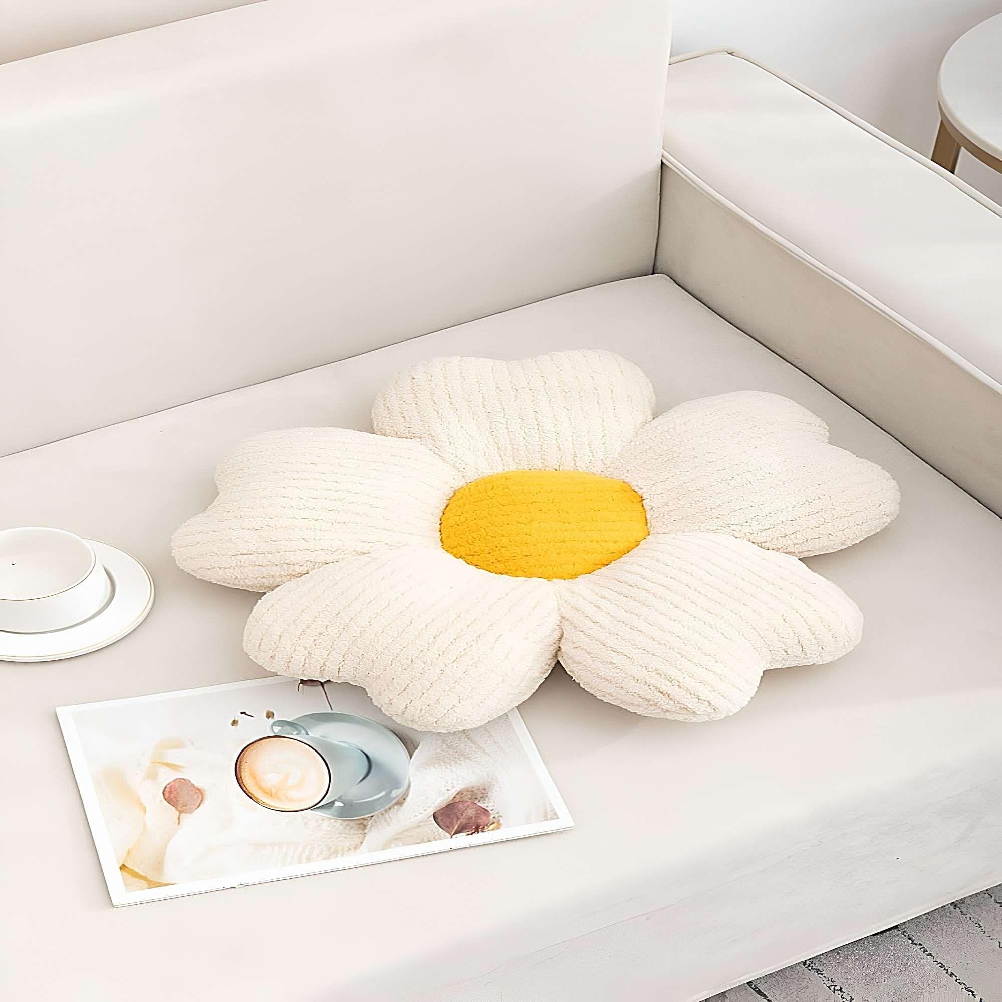 PACK DE 6 COJINES EN FORMA DE FLOR BLANCO-3