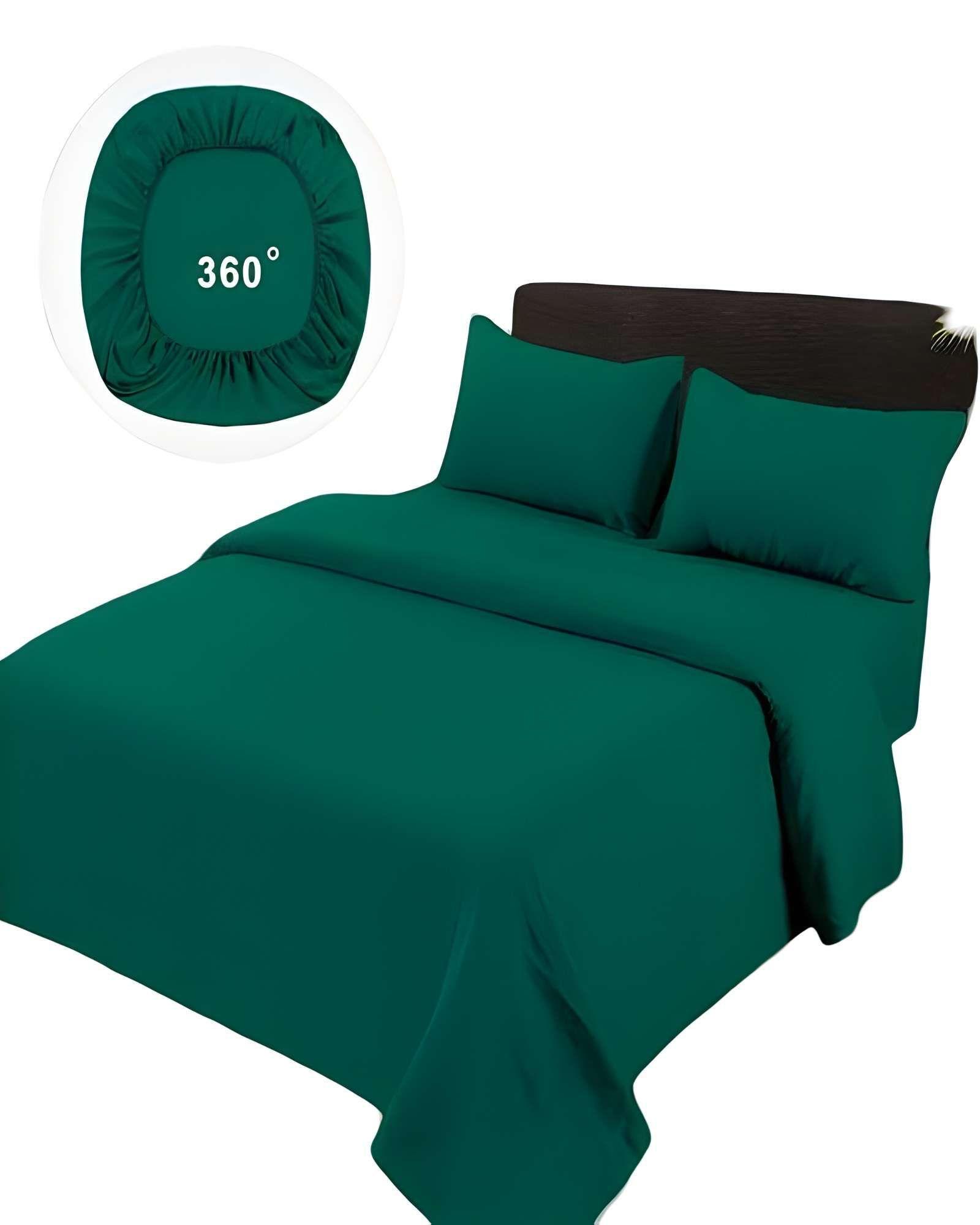 JUEGO DE SABANAS DE 500 HILOS PLAZA Y MEDIA TURQUESA-0