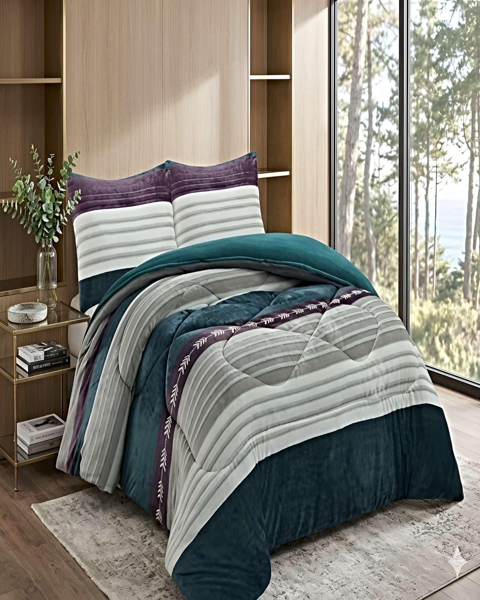 COBERTOR DE INVIERNO PLUSH 1.5 PLAZA 180X200CM MULTICOLOR 1-2