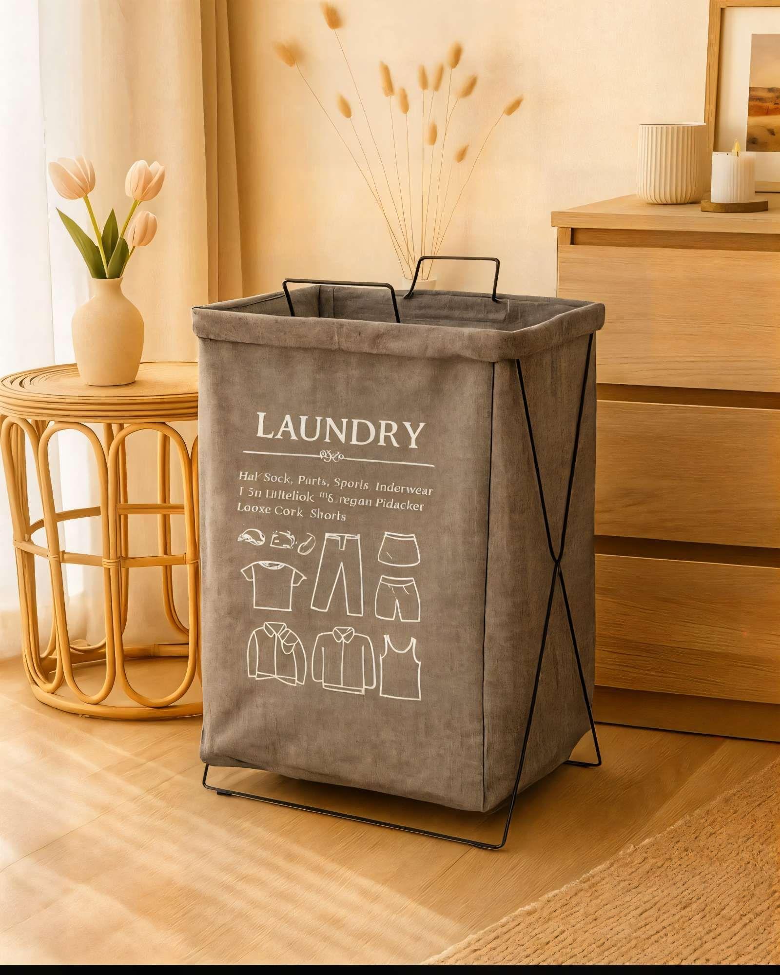 SET DE CANASTOS DE ROPA 36CMX59CM COLOR MARRON-2