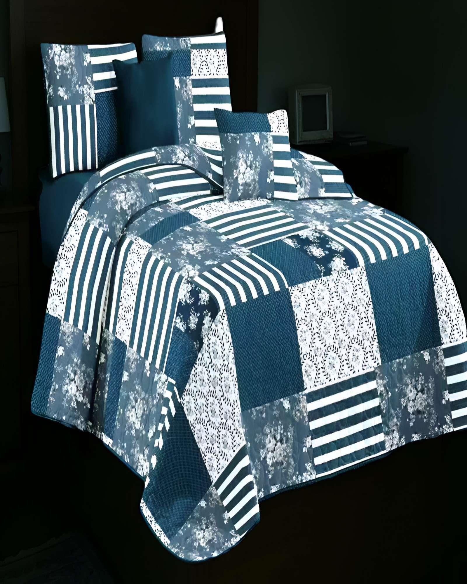 CUBRECAMA QUILT DE VERANO KING CON DISENO 17-3