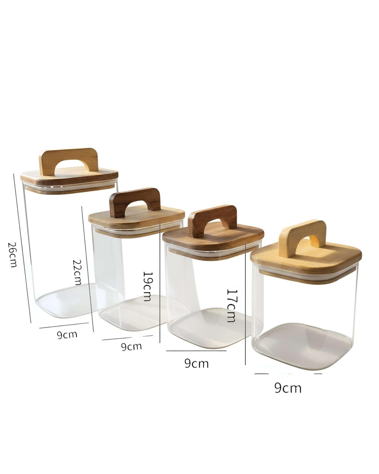 Set de 4 contenedores con tapa de bambu-2