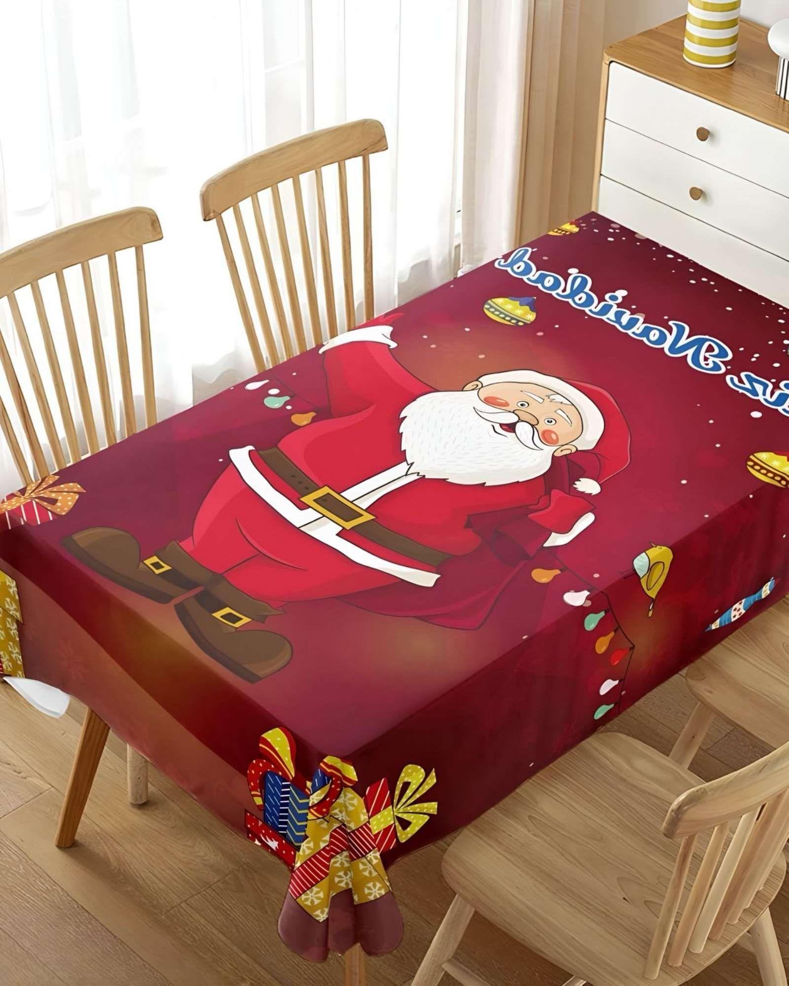 MANTEL NAVIDEÑO ANTIMANCHAS 140 cm x 220 cm SANTA-3