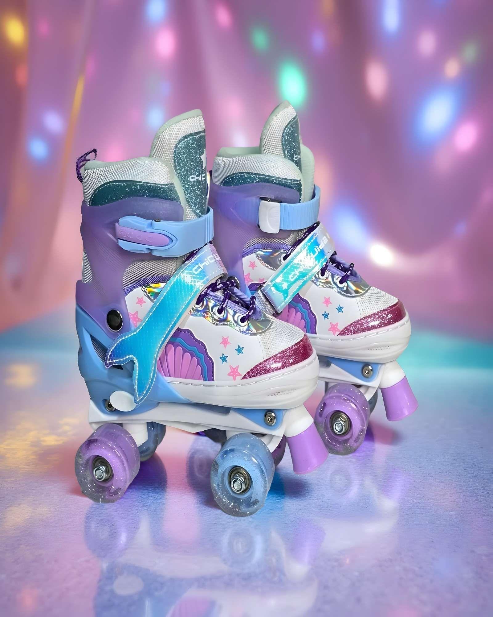 PATIN 4 RUEDAS CON LUCES Y KIT TALLA S 31-34 MUILTICOLOR2-2