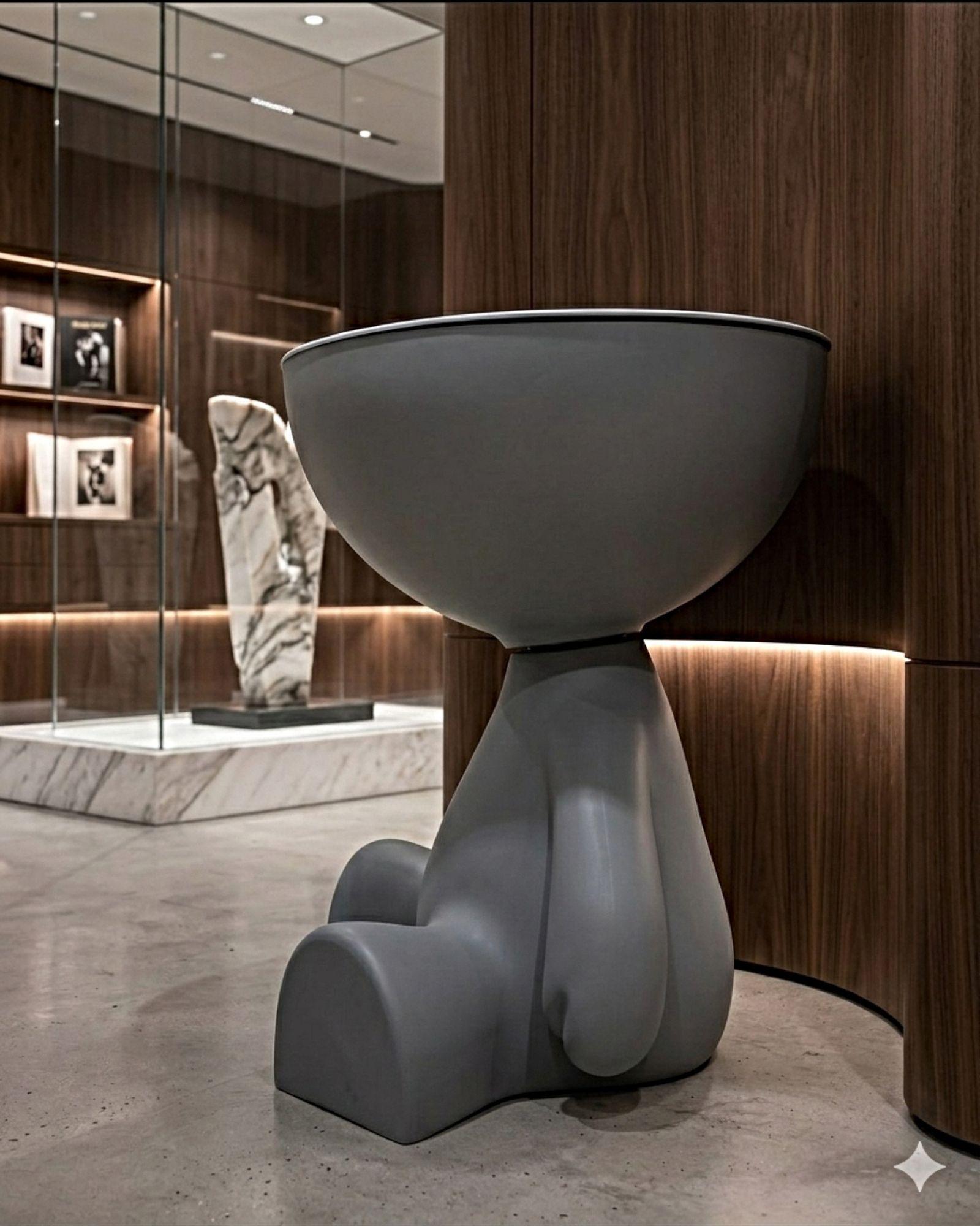 MESA DE ARRIMO ELEGANTE GRIS-4