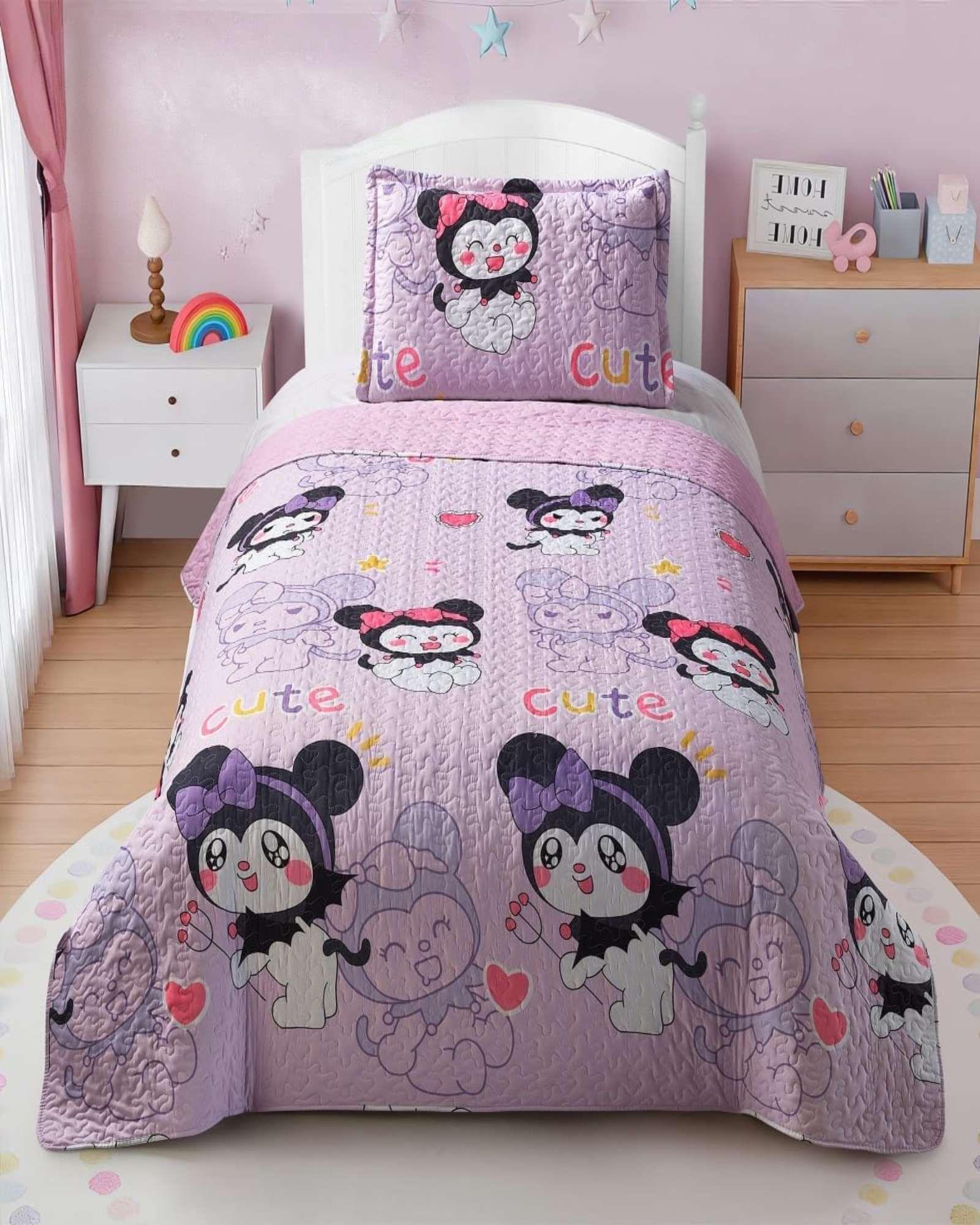 Colcha Quilt de Verano plaza y media infantil niña 180X230 CM C1-2