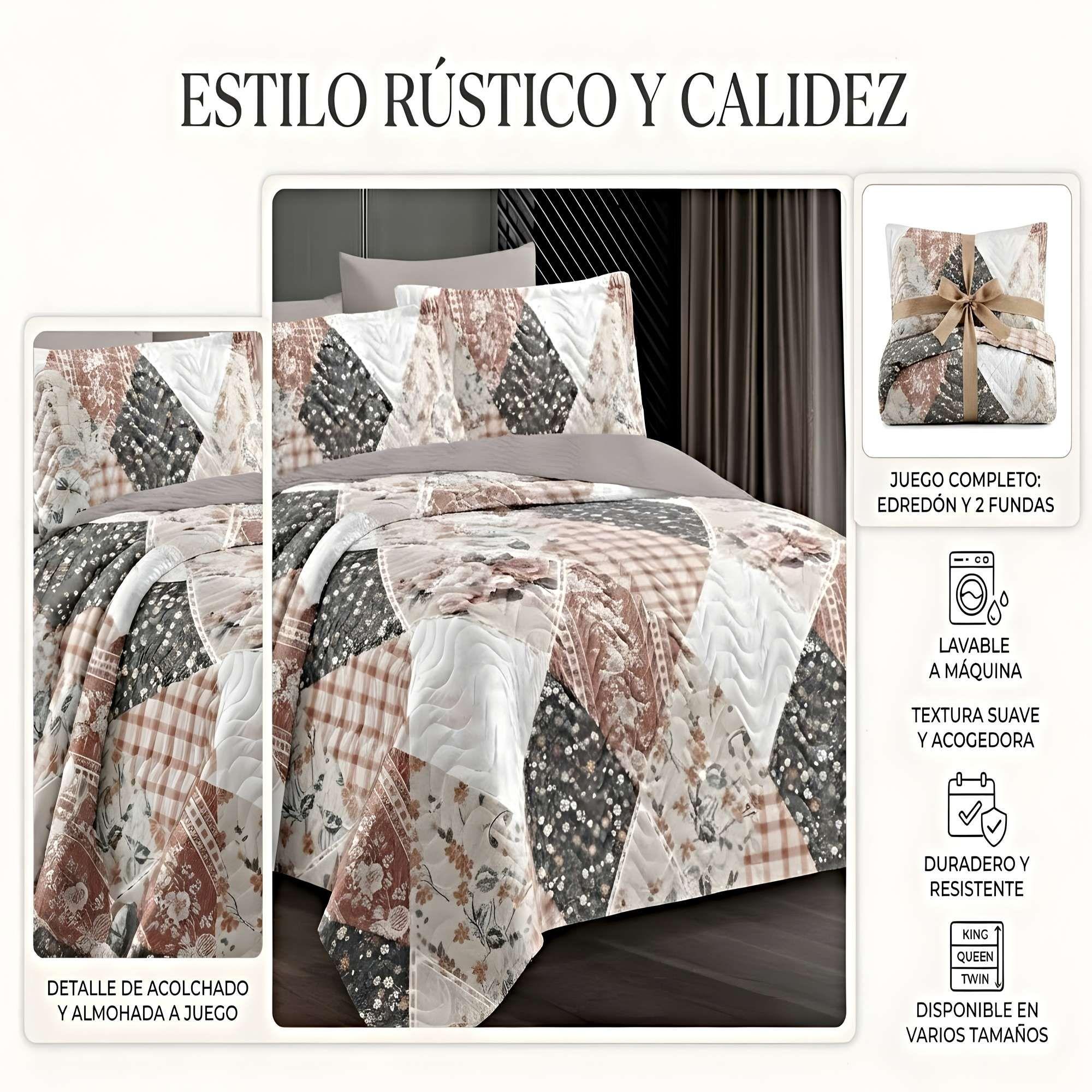 CUBRECAMA QUILT DE VERANO LIVIANO PLAZA Y MEDIA C5-3