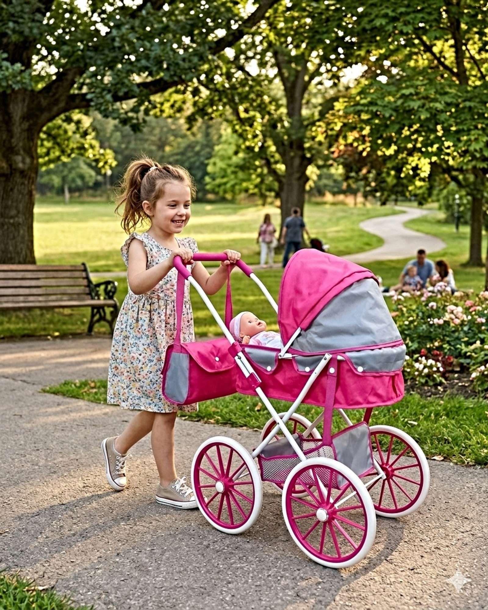 COCHECITO DE MUÑECAS CLÁSICO CON SISTEMA DE PLEGADO COMPACTO 03-2