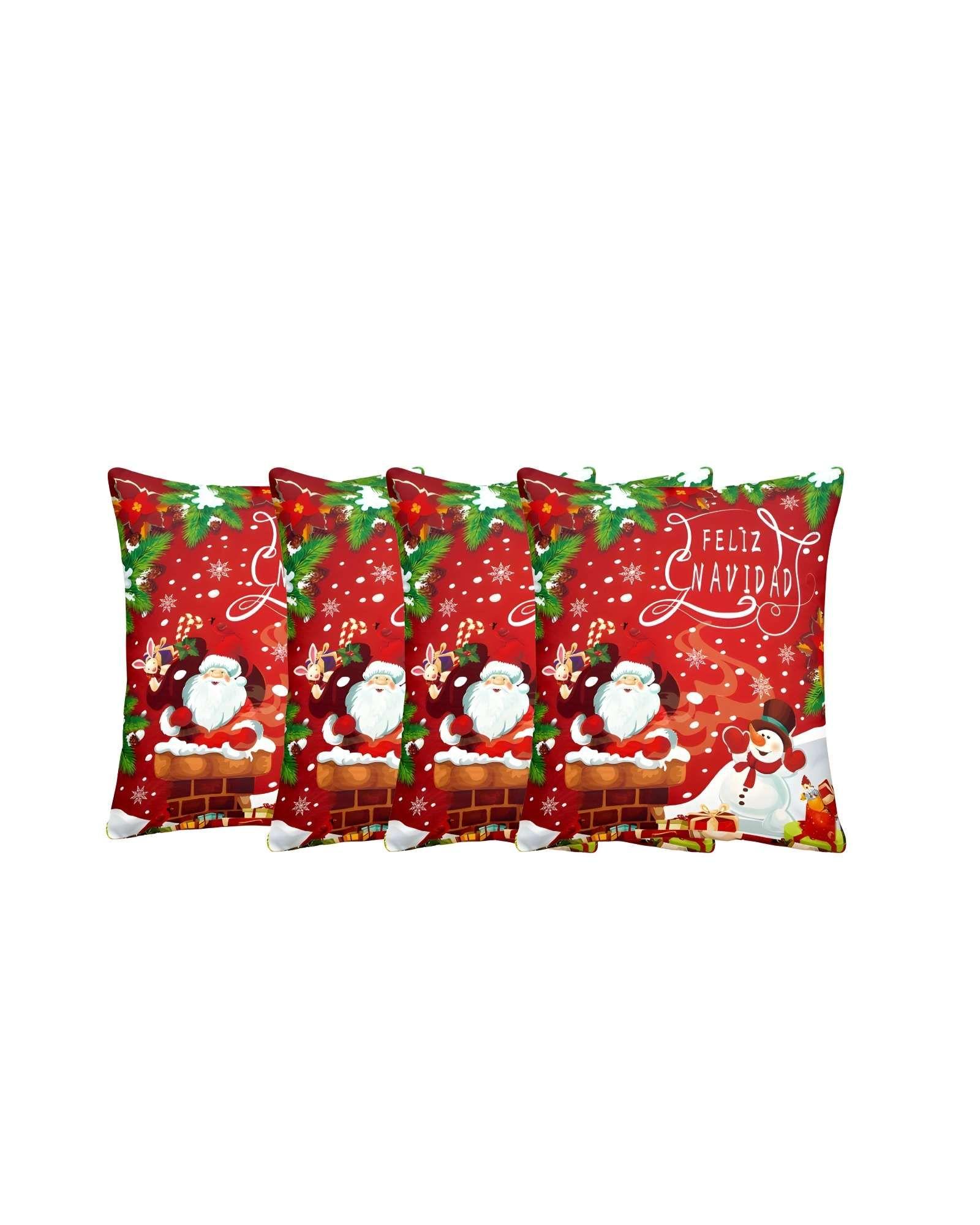 SET DE 4 FUNDAS DE COJINES DE NAVIDAD 45X45 CM A06-0
