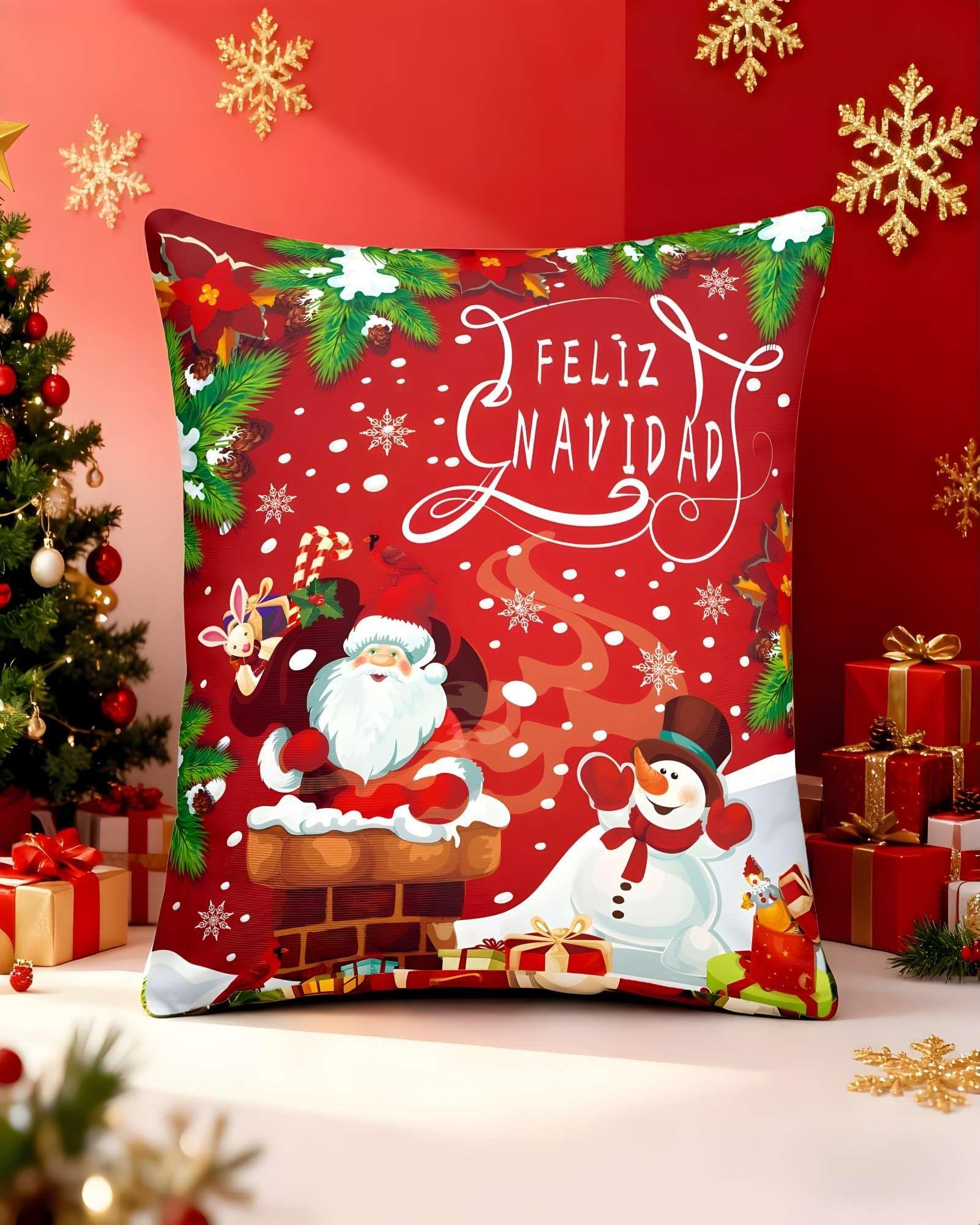 SET DE 4 FUNDAS DE COJINES DE NAVIDAD 45X45 CM A06-2
