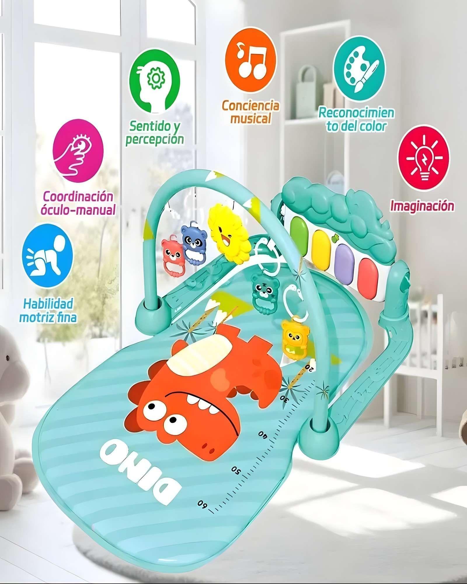 GIMNASIO MUSICAL PARA BEBE CON PIANO VERDE-2