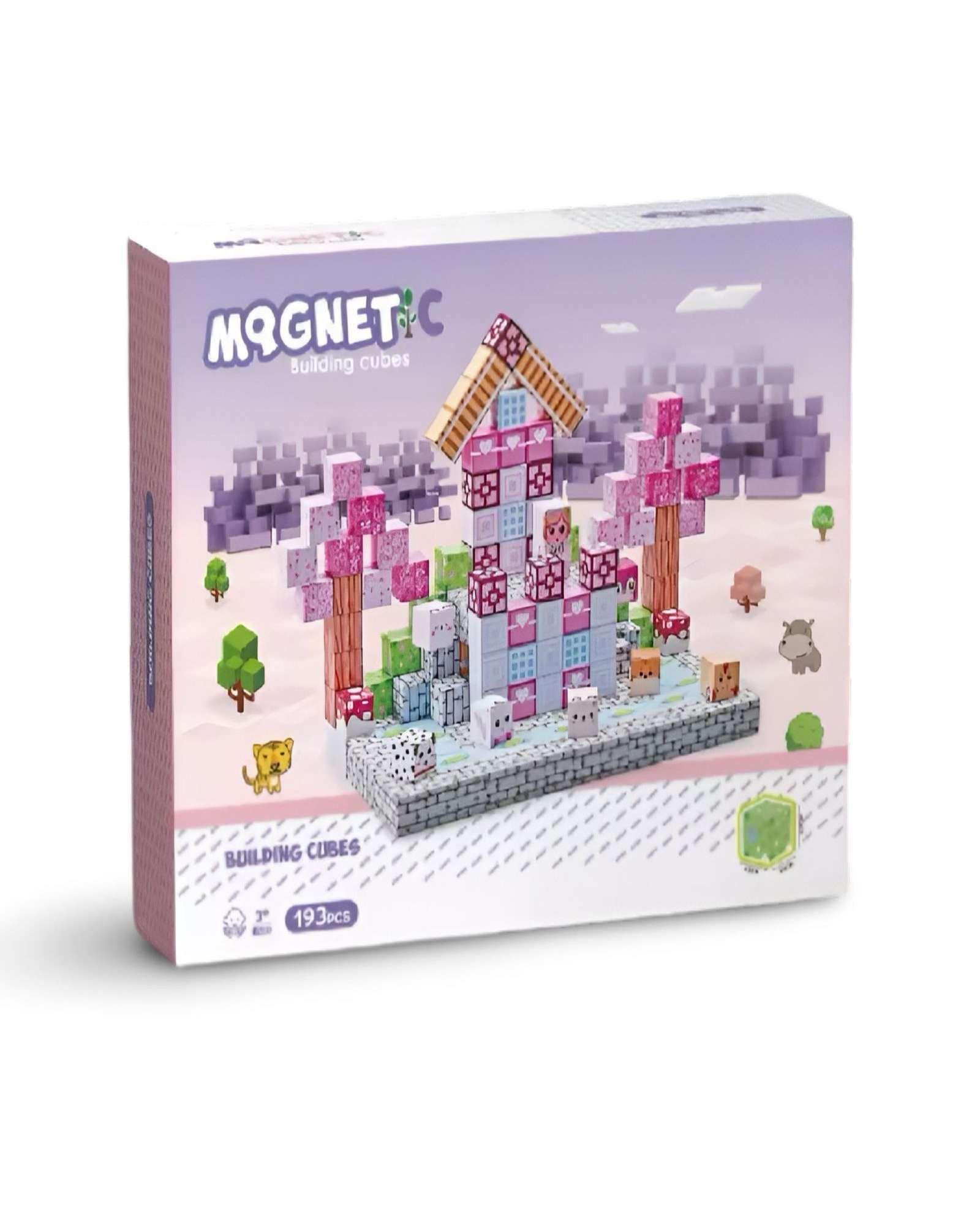 Juguete Cubo Magnetico 193 piezas diseño Mine-cratf Niña-2