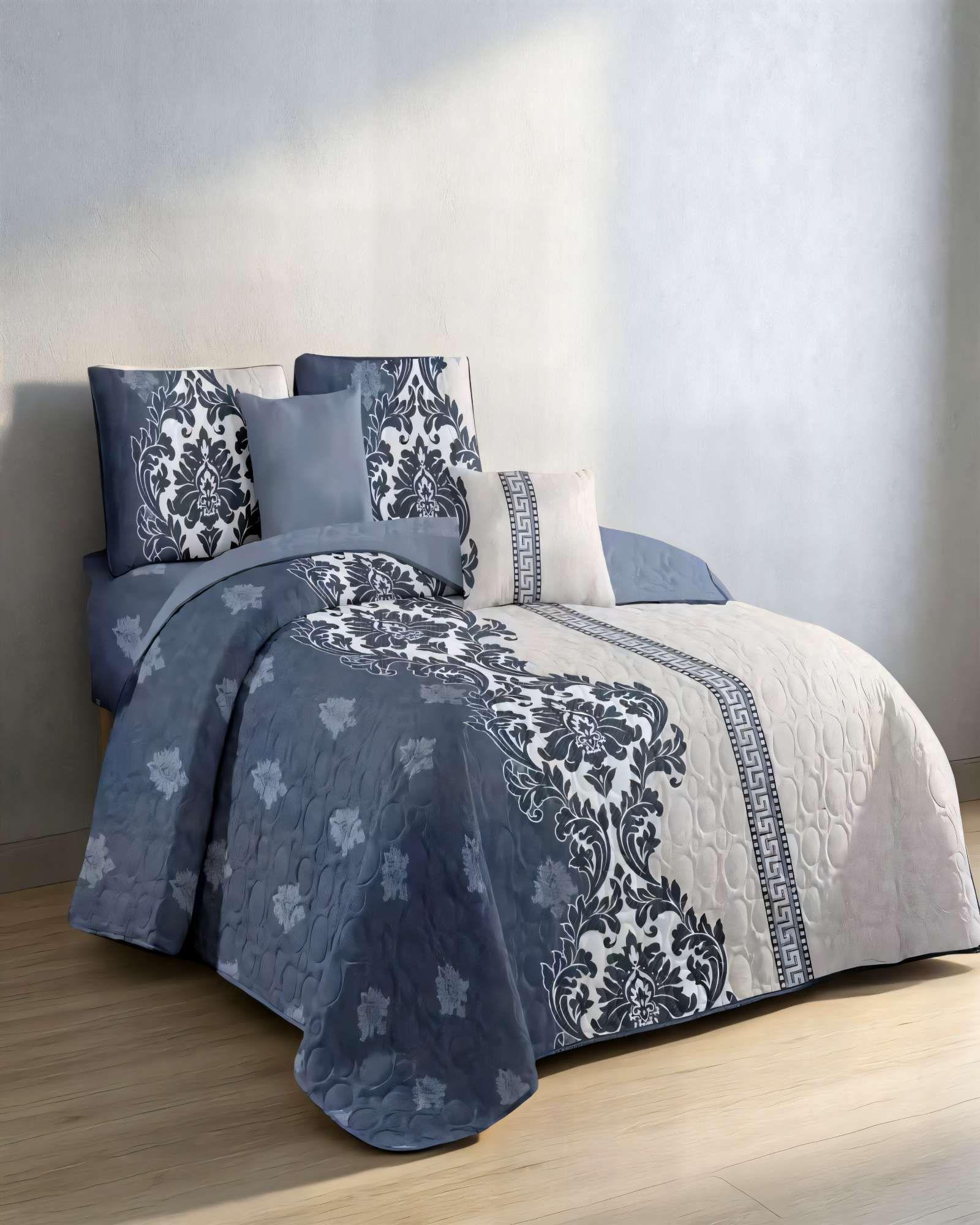 CUBRECAMA QUILT DE VERANO 1,5 PLAZAS CON DISENO 6-2