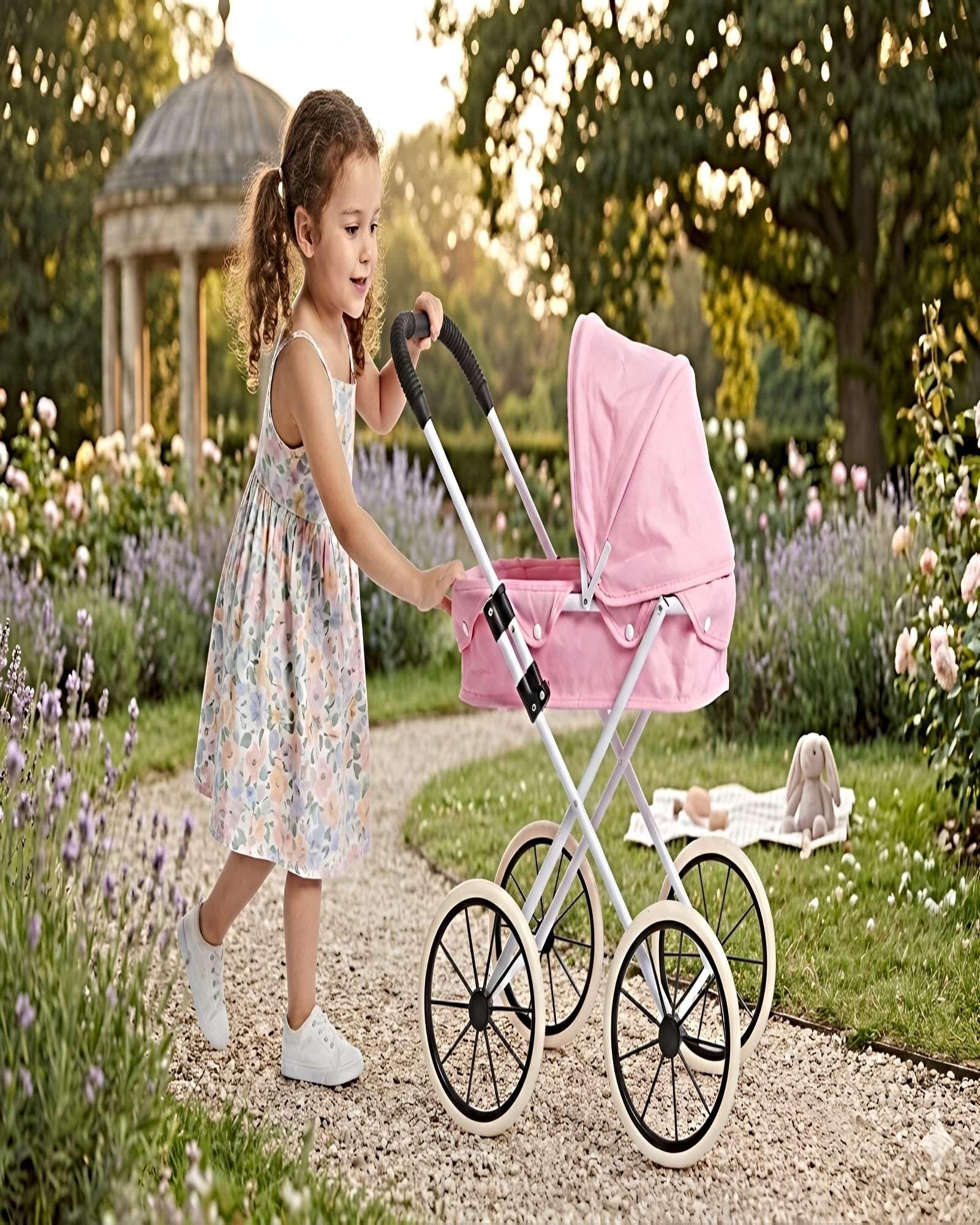 COCHECITO DE MUÑECAS CLÁSICO CON SISTEMA DE PLEGADO COMPACTO 04-2