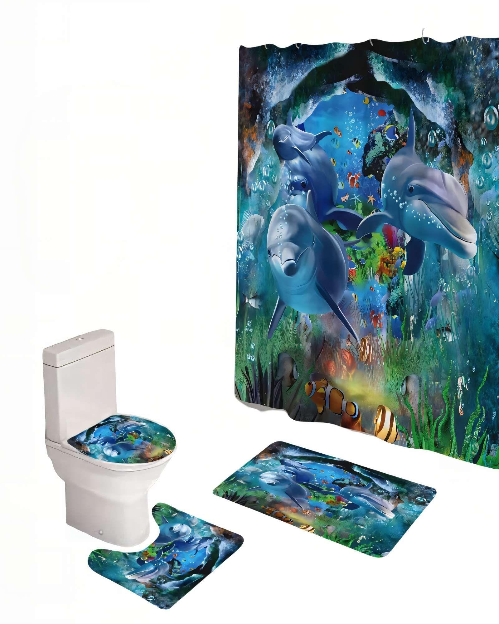 SET DE 4 PIEZAS PARA BAÑO CON ESTAMPADO 2-0