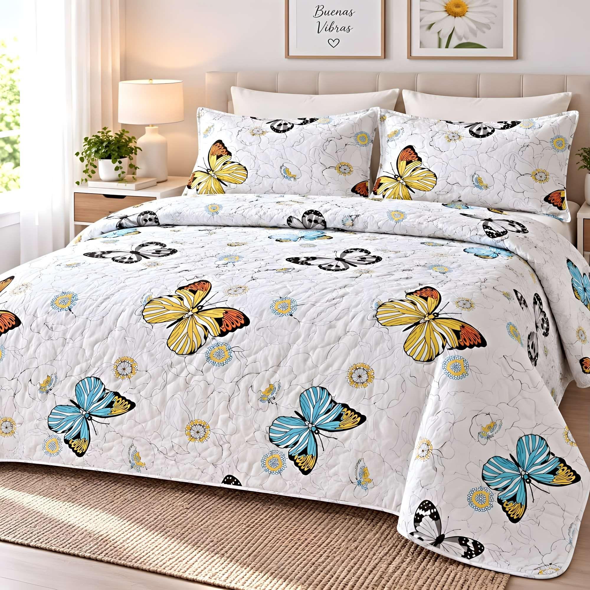 CUBRECAMA QUILT DE VERANO LIVIANO 2 PLAZAS C11-2