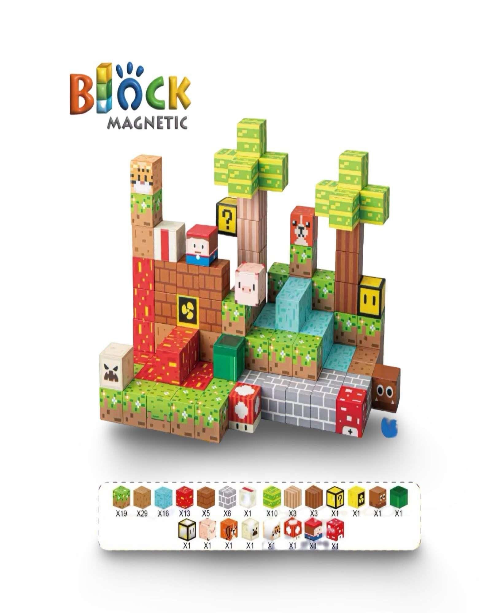 Juguete Cubo Magnetico 117 piezas diseño Mine-cratf-2